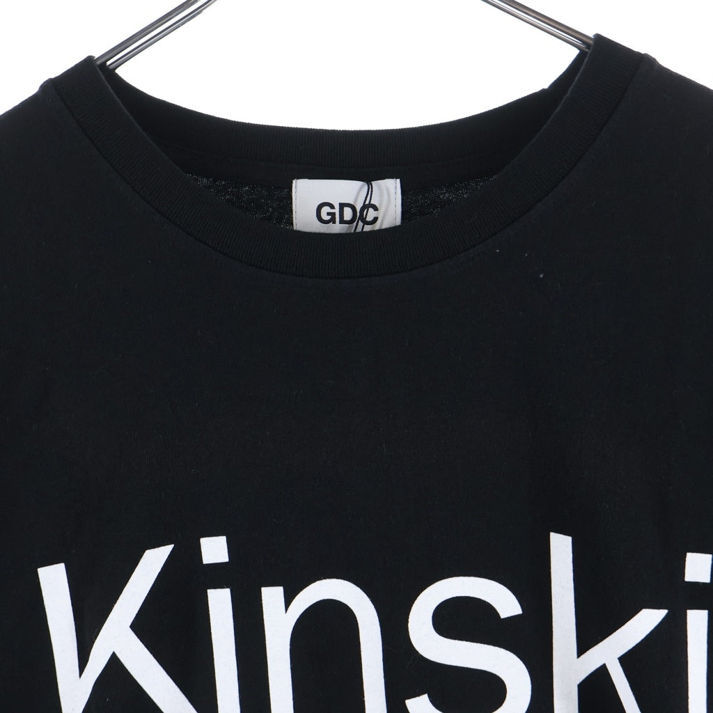 GDC(ジーディーシー) 25SS KINSKI T-SHIRT キンスキー フロントプリントTシャツ 半袖クルーネックカットソー ブラック GD0011