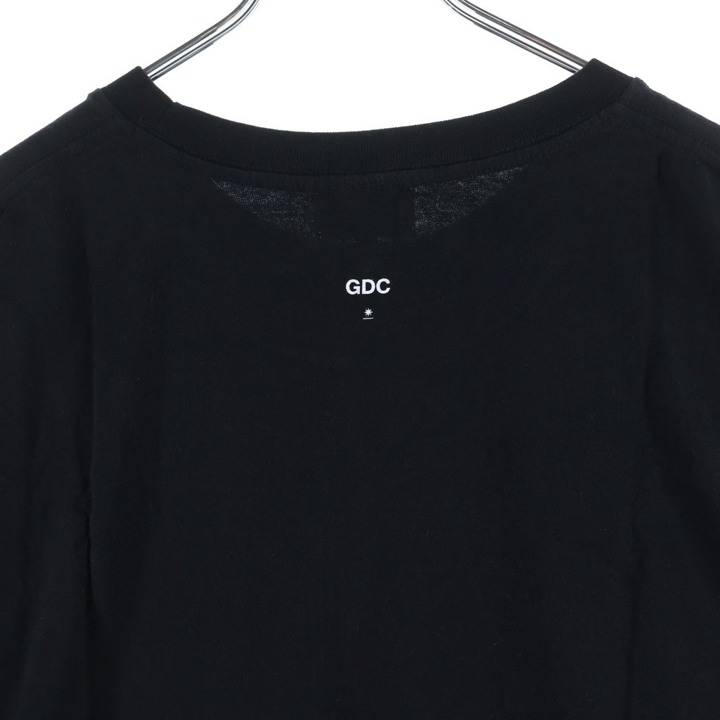 GDC(ジーディーシー) 25SS KINSKI T-SHIRT キンスキー フロントプリントTシャツ 半袖クルーネックカットソー ブラック GD0011