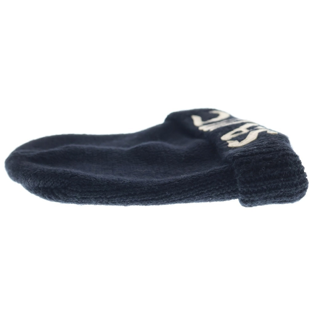 SAINT MICHAEL(セントマイケル) 24AW KNIT CAP エンブロイダリーロゴデザイン ニットキャップ ビーニー 帽子 ブラック SM-YS1-0000-081