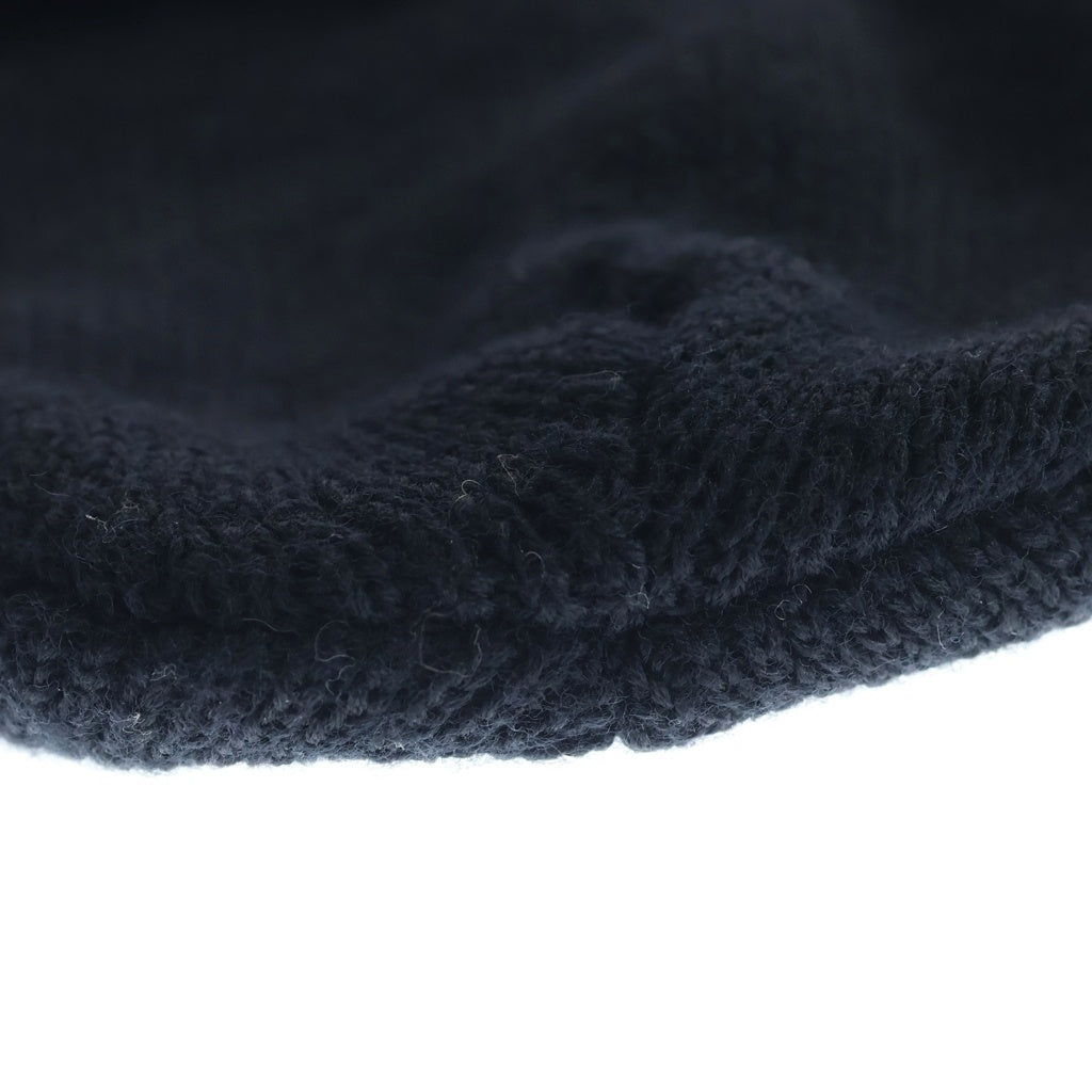 SAINT MICHAEL(セントマイケル) 24AW KNIT CAP エンブロイダリーロゴデザイン ニットキャップ ビーニー 帽子 ブラック SM-YS1-0000-081