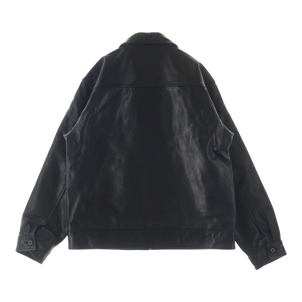 NEIGHBORHOOD(ネイバーフッド) 26SS LEATHER SPORTS JACKET レザースポーツジャケット カウレザー ジップアップブルゾン ブラック 261SZNH-JKM01