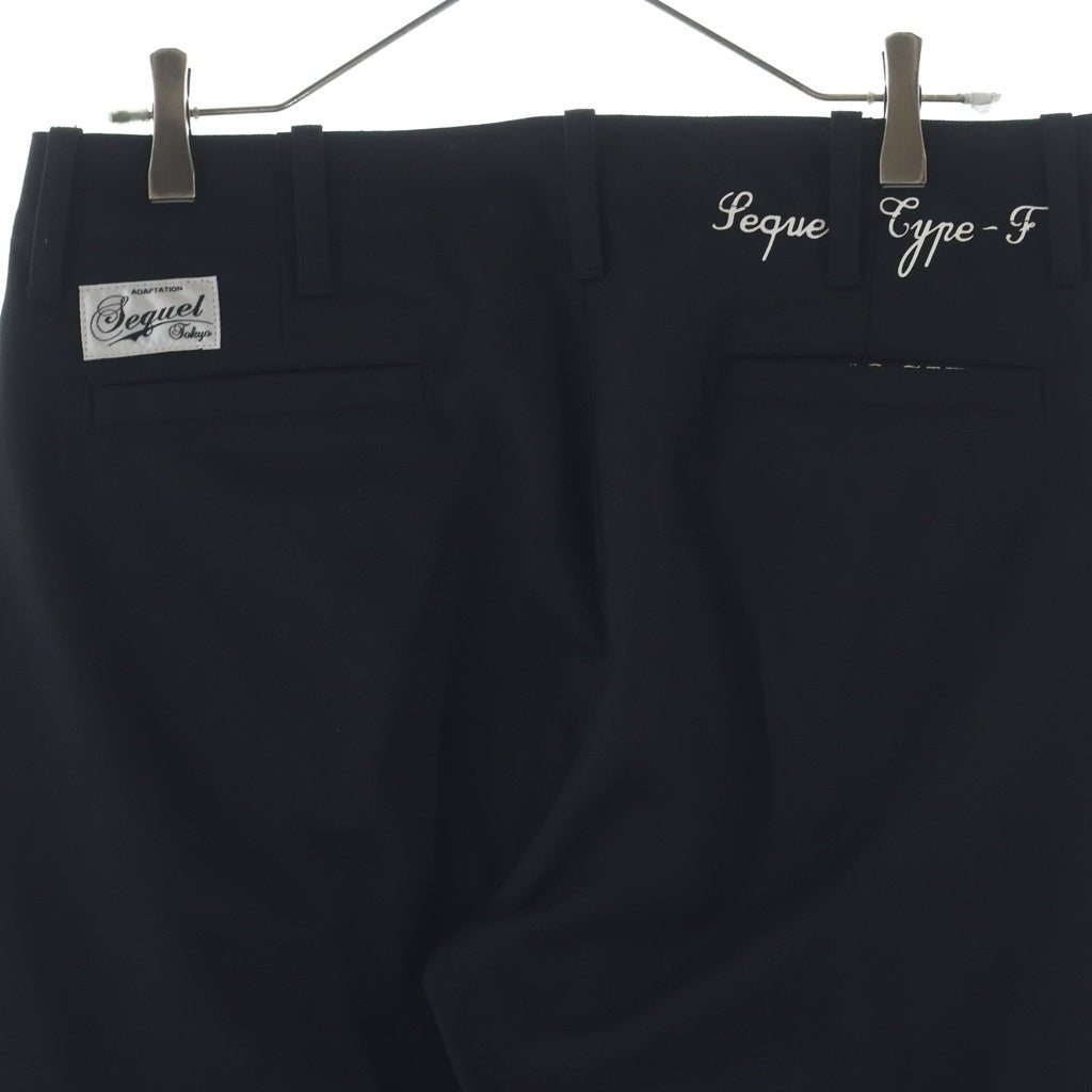 SEQUEL(シークエル) 25AW CHINO PANTS TYPE-F ジップフライ チノ ワークパンツ ブラック SQ-25AW-PT-02