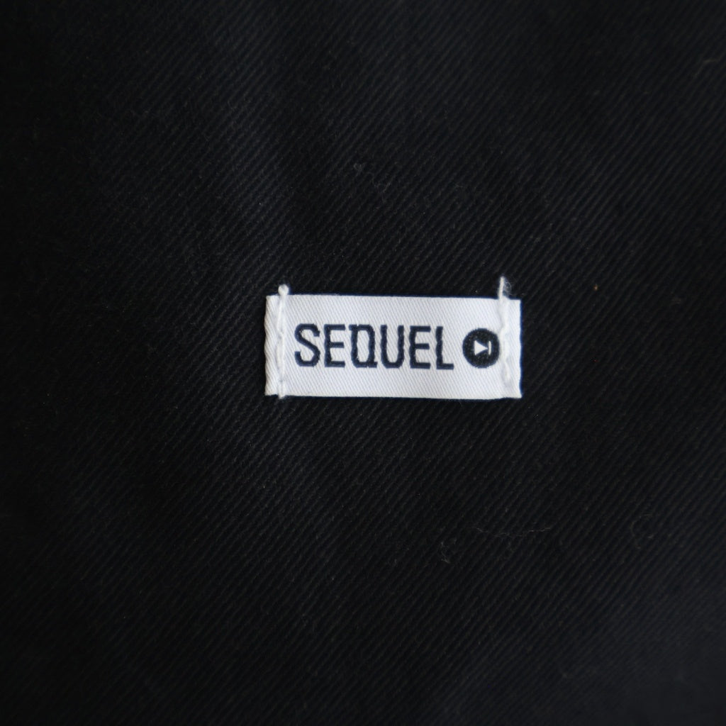 SEQUEL(シークエル) 25AW CHINO PANTS TYPE-F ジップフライ チノ ワークパンツ ブラック SQ-25AW-PT-02