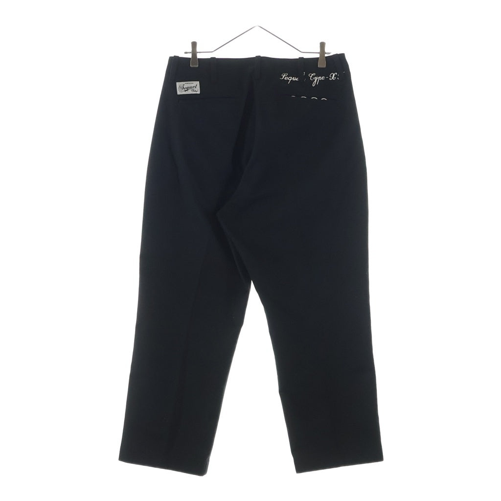 SEQUEL(シークエル) CHINO PANTS TYPE-F ジップフライ チノ ワークパンツ ブラック