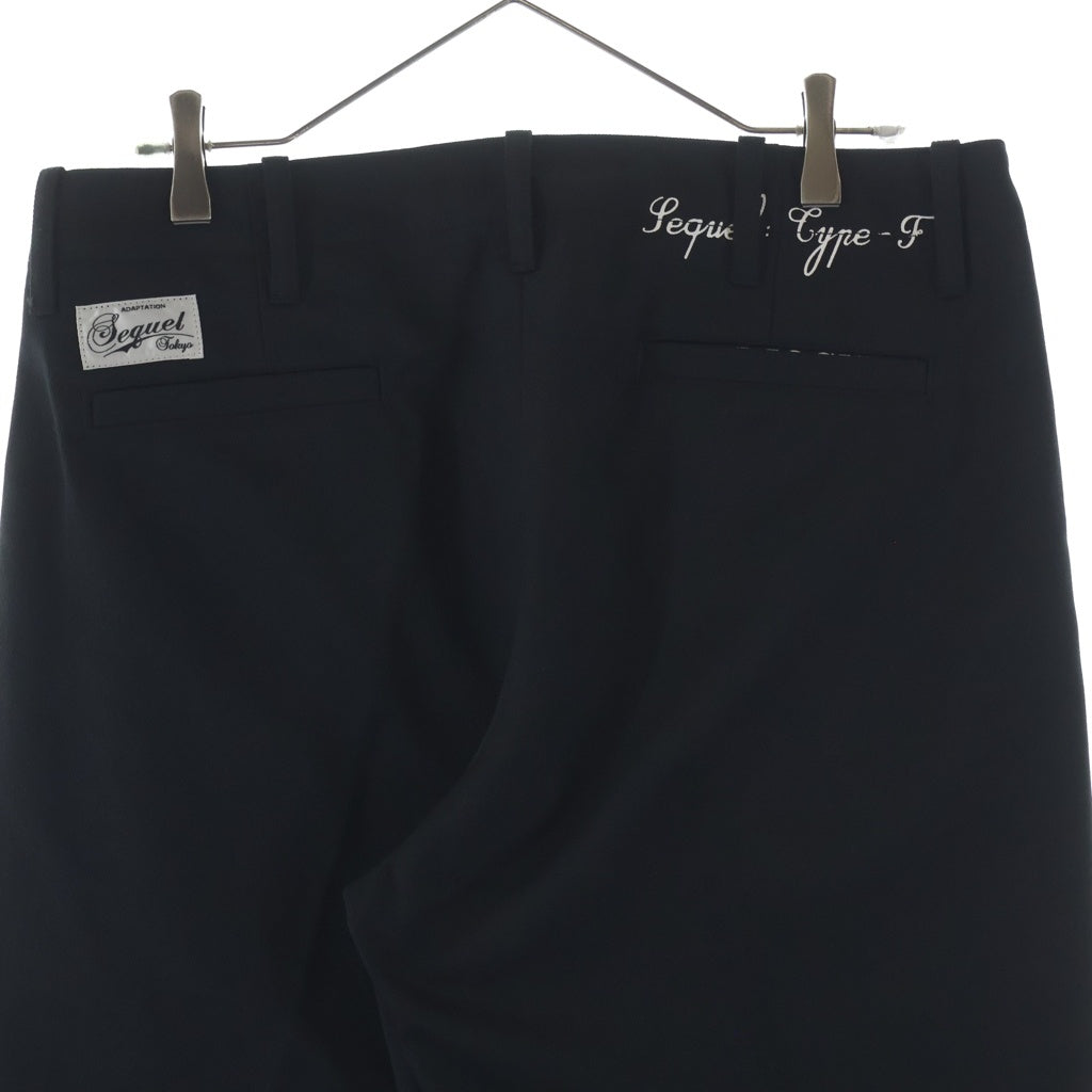 SEQUEL(シークエル) 25AW CHINO PANTS TYPE-F ジップフライ チノ ワークパンツ ブラック SQ-25AW-PT-02