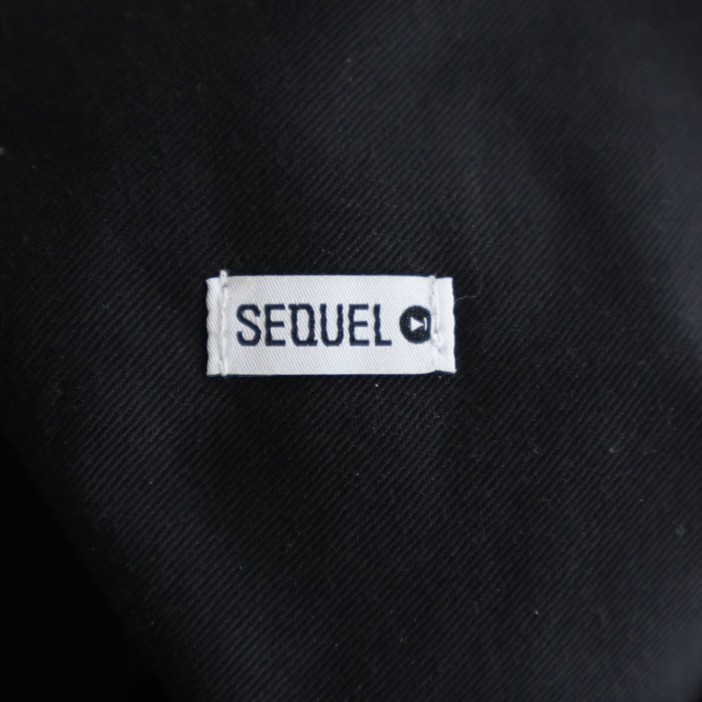 SEQUEL(シークエル) 25AW CHINO PANTS TYPE-F ジップフライ チノ ワークパンツ ブラック SQ-25AW-PT-02