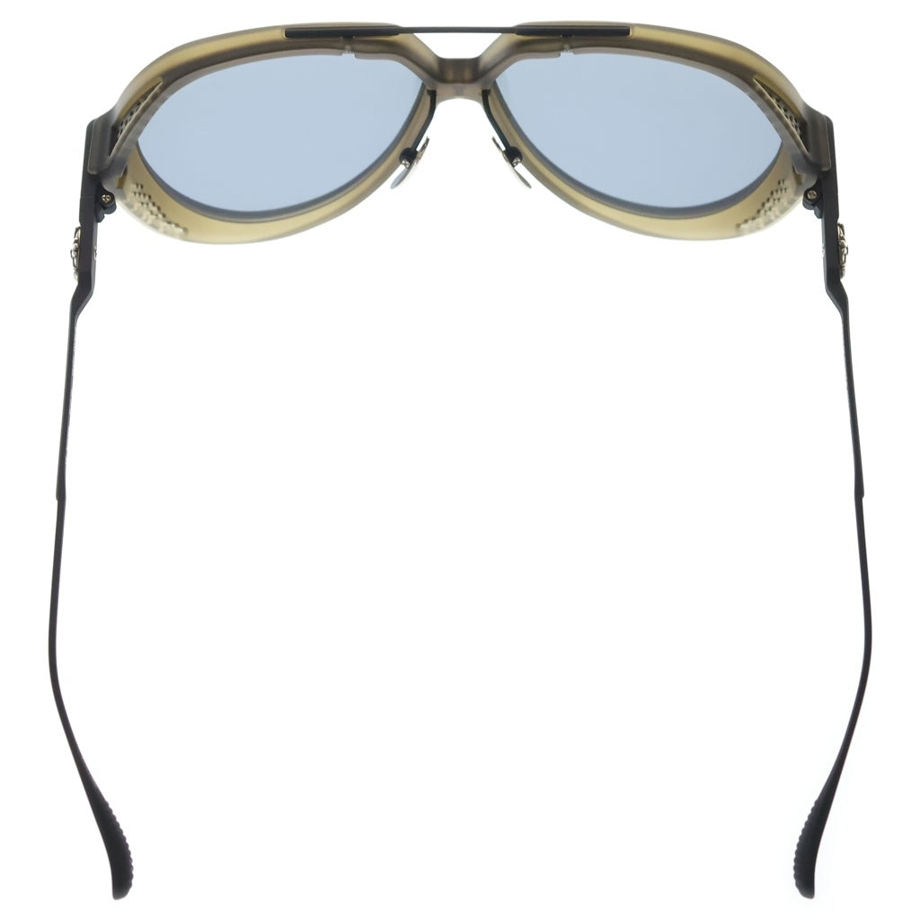 CHROME HEARTS(クロムハーツ) HUGH JAYNUS ヒュー ジェイナス ダブルブリッジ CHクロステンプル ティアドロップ サングラス メガネ ブラウン/ブラック
