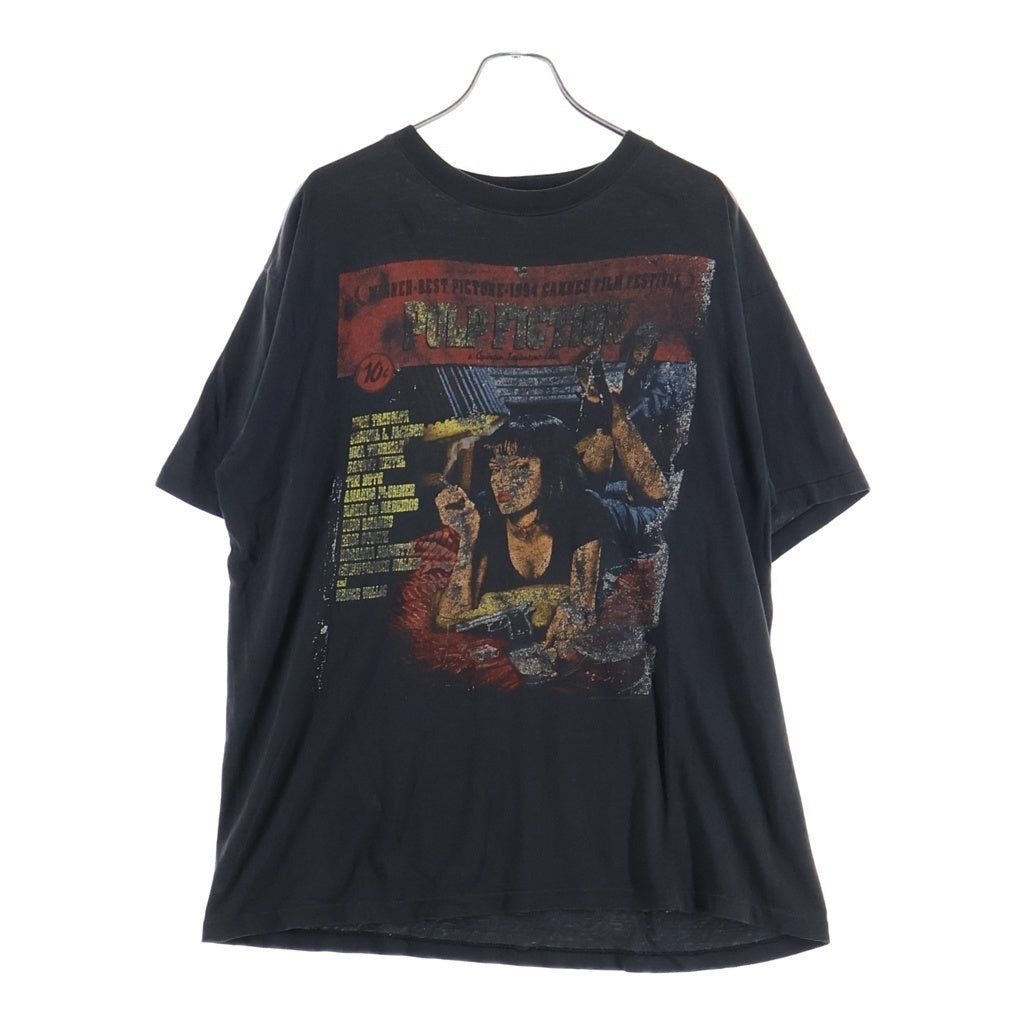 VINTAGE(ヴィンテージ) 90S VINTAGE PULP FICTION MOVIE POSTER WINTERLAND パルプフィクション ムービーポスター フロントプリント クルーネック 半袖Tシャツ カットソー ブラック