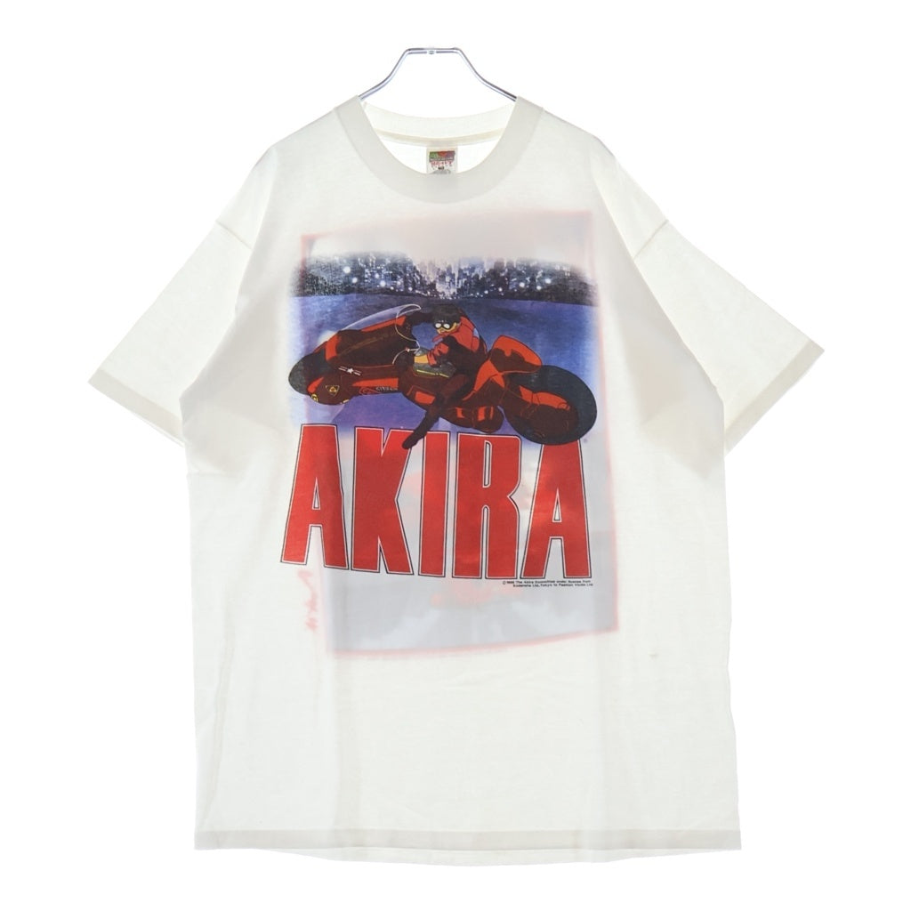 VINTAGE(ヴィンテージ) 80S VINTAGE AKIRA 1988 KANEDA BIKE FRUIT OF THE LOOM ヴィンテージ アキラ カネダ バイク 両面プリント クルーネック半袖Tシャツ カットソー ホワイト