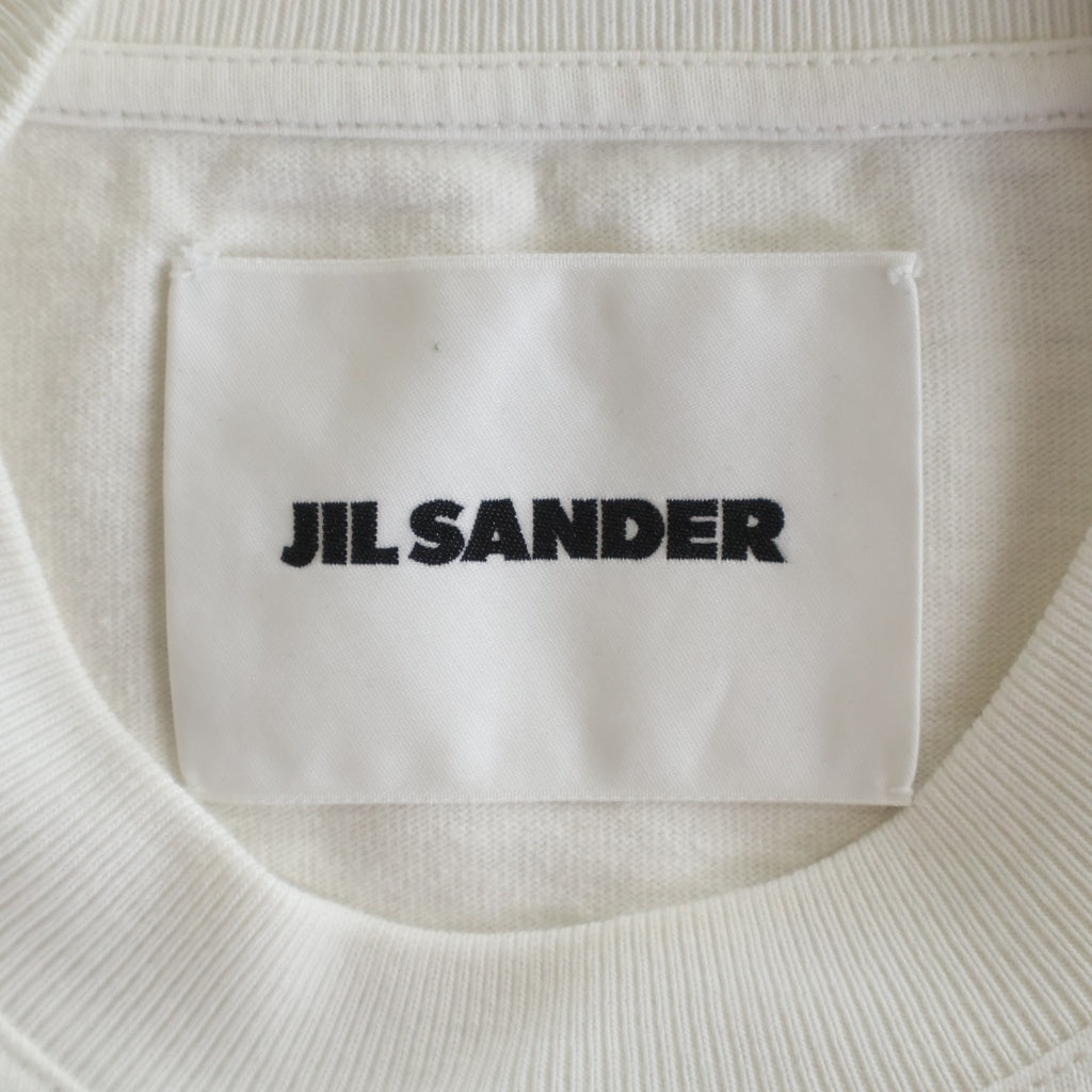 JIL SANDER(ジルサンダー) ロゴプリント クルーネックTシャツ 半袖 カットソー レディース ホワイト JSPS707050 WS248708