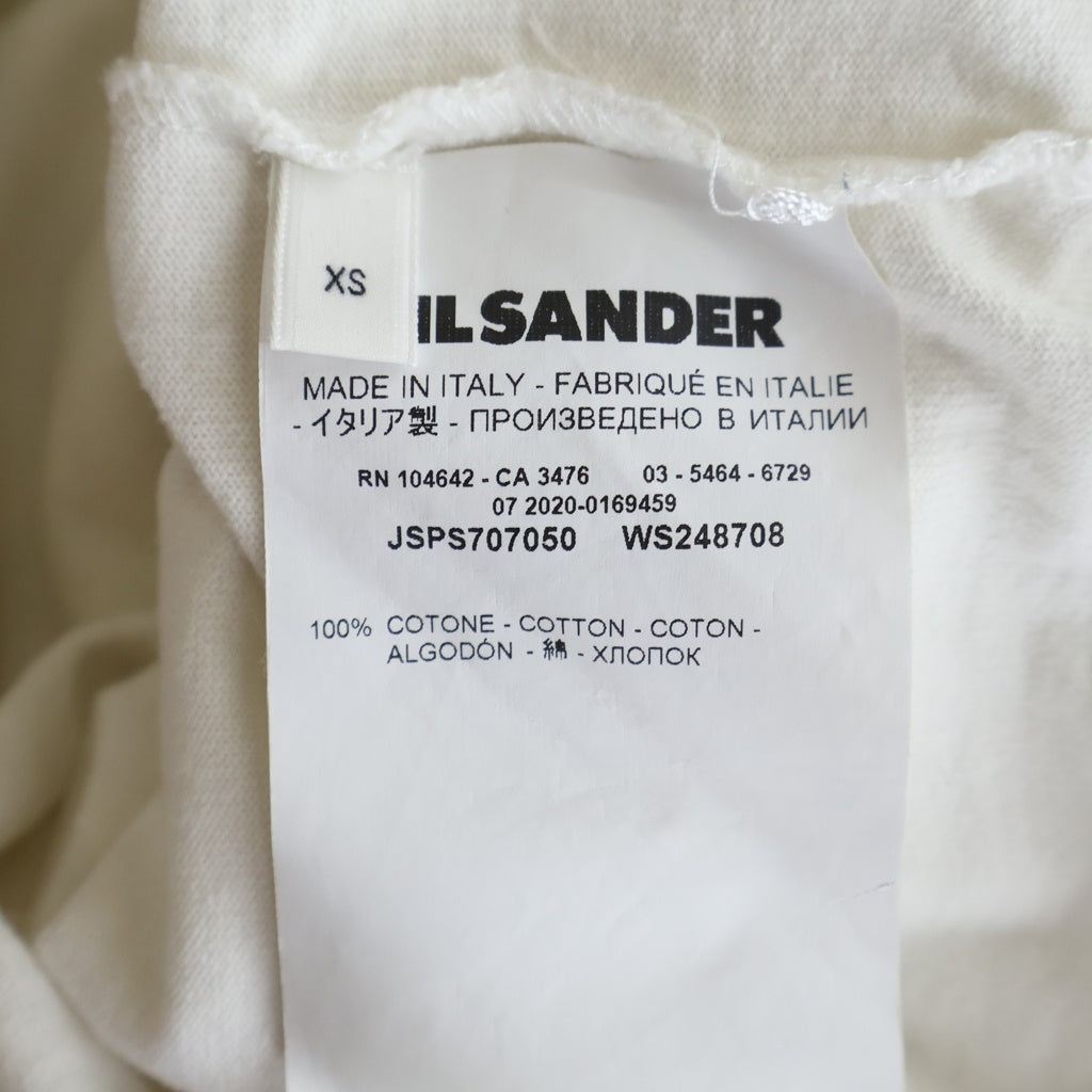 JIL SANDER(ジルサンダー) ロゴプリント クルーネックTシャツ 半袖 カットソー レディース ホワイト JSPS707050 WS248708