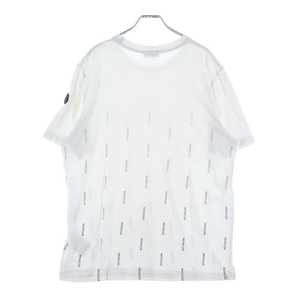 MONCLER(モンクレール) 21SS MAGLIA T-SHIRT マグリア グラデーション ロゴワッペン プリント クルーネック 半袖Tシャツ カットソー ホワイト G10918C7B110 829H8
