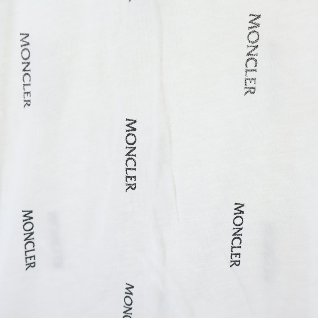 MONCLER(モンクレール) 21SS MAGLIA T-SHIRT マグリア グラデーション ロゴワッペン プリント クルーネック 半袖Tシャツ カットソー ホワイト G10918C7B110 829H8