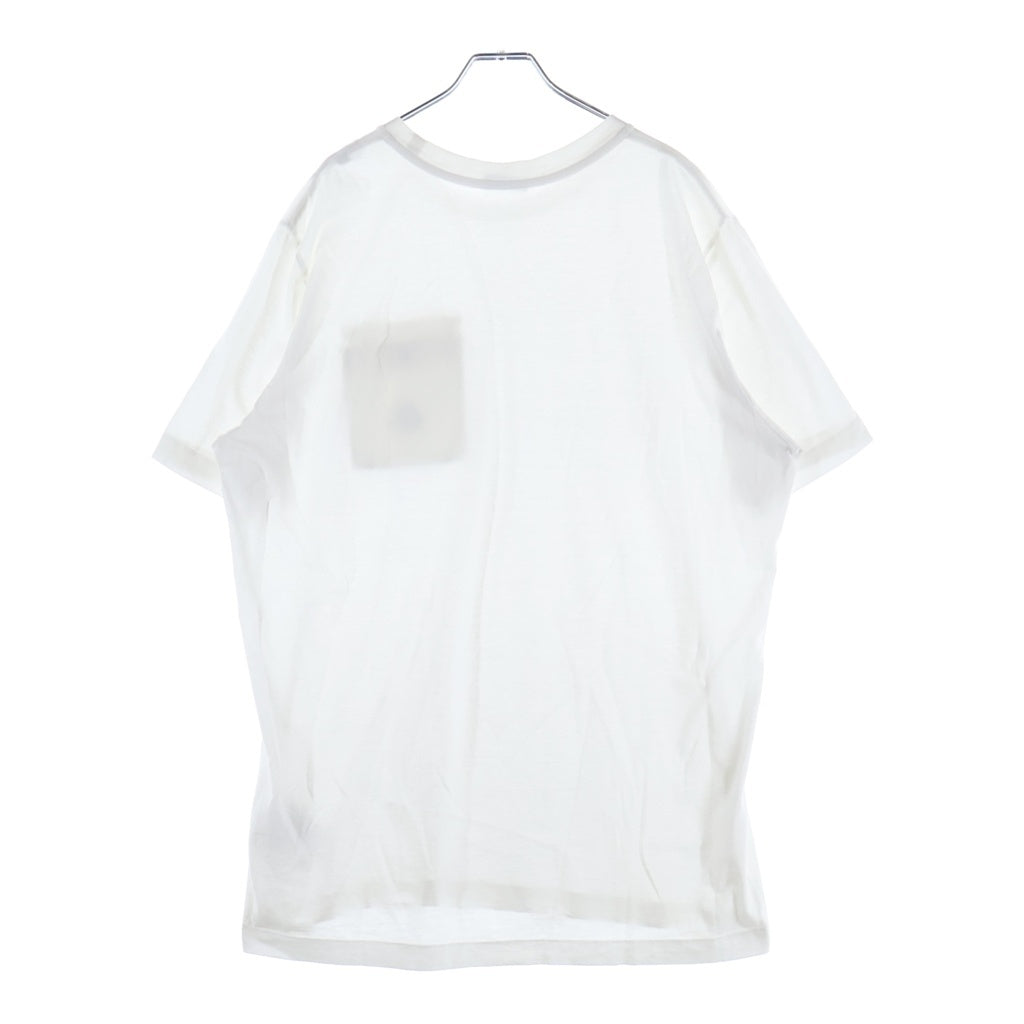 MONCLER(モンクレール) 22SS SS T-SHIRT トリコロール 胸ポケット ロゴエンブロイダリー クルーネック 半袖Tシャツ カットソー ホワイト H10918C00048 8390Y