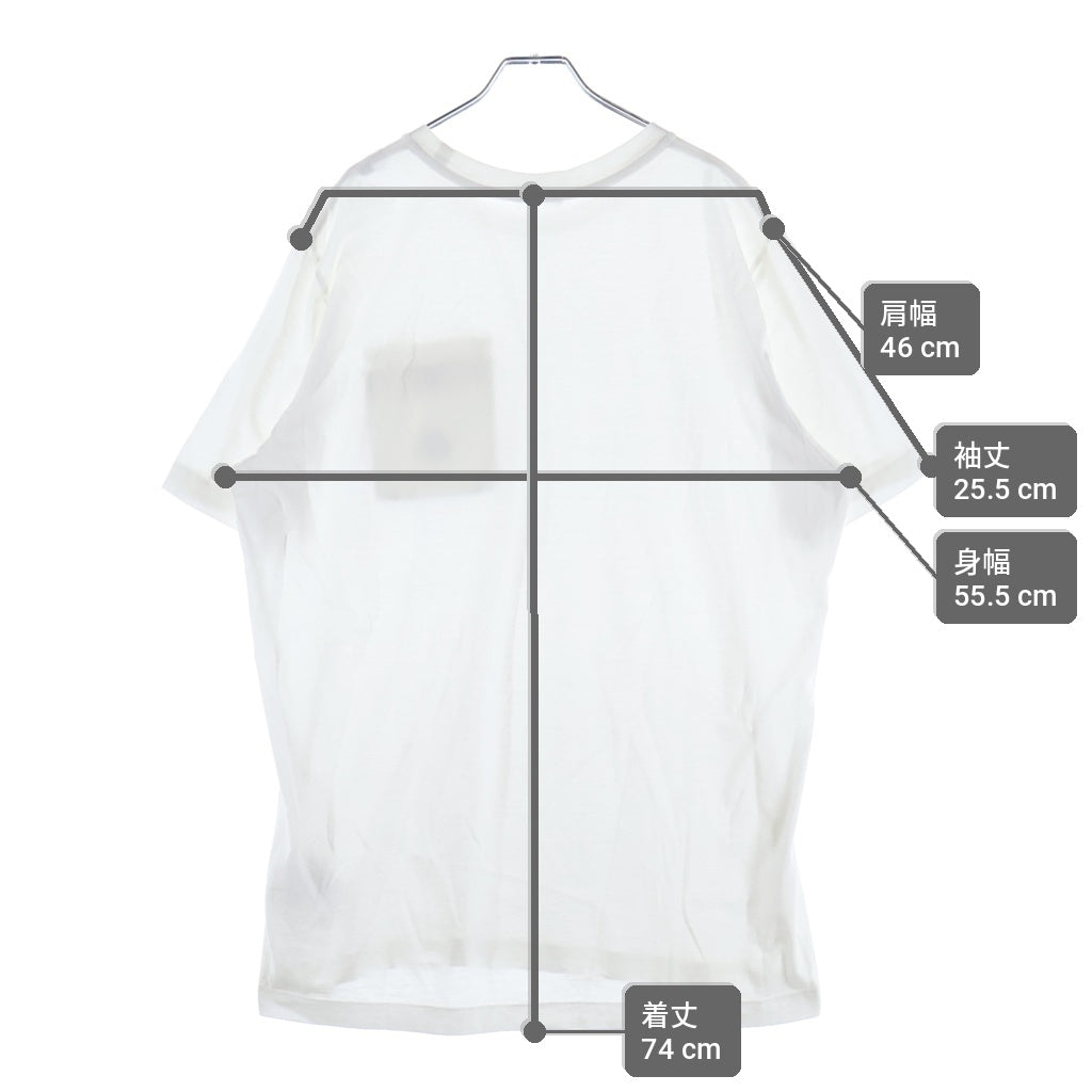 MONCLER(モンクレール) 22SS SS T-SHIRT トリコロール 胸ポケット ロゴエンブロイダリー クルーネック 半袖Tシャツ カットソー ホワイト H10918C00048 8390Y