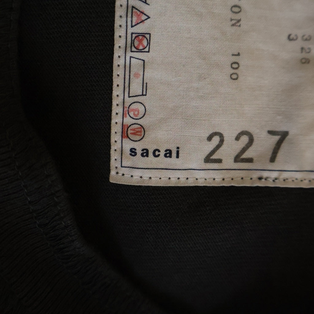 Sacai(サカイ) 25SS COTTON JERSEY T‐SHIRT コットン ジャージ クルーネック半袖ポケットTシャツ カットソー グレー SCM-227
