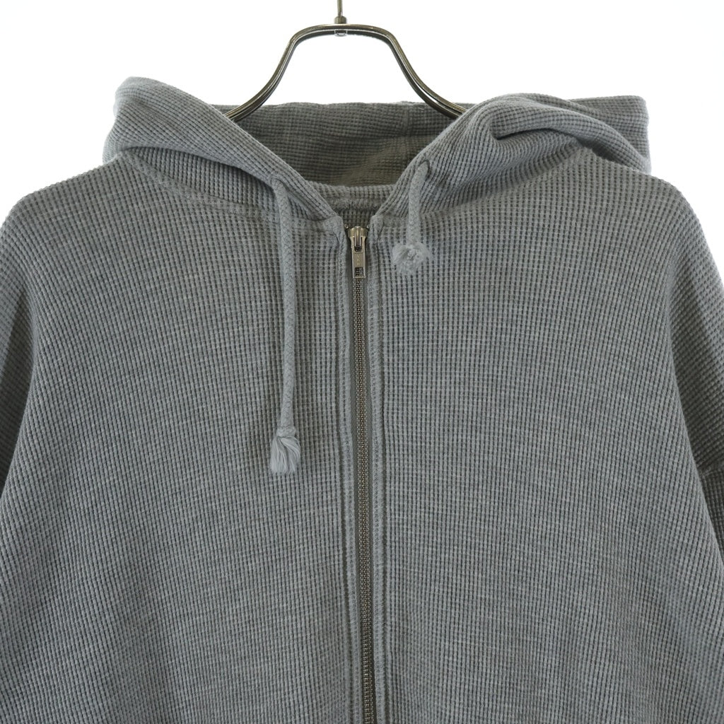 SUPREME(シュプリーム) 25SS Hooded Zip Up Thermal サーマル ジップアップパーカー フーディー グレー