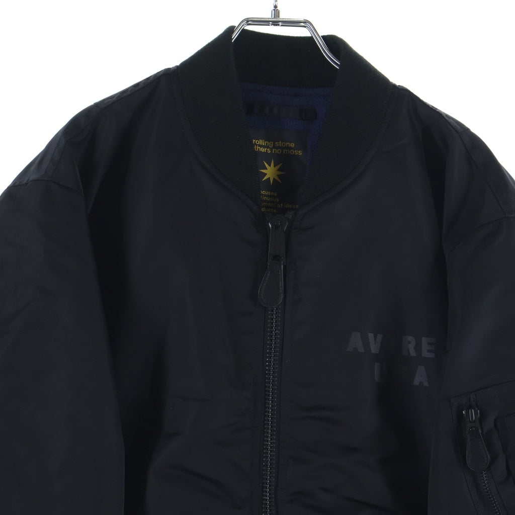 AVIREX(アヴィレックス) 25AW ×GDC ジーディーシー ナイロン ボンバージャケット MA-1 ブラック 783-5252039