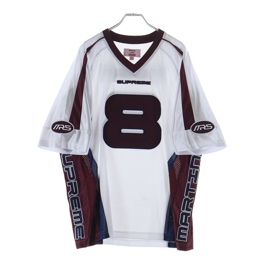 SUPREME(シュプリーム) 24AW ×MARTINE ROSE Football Jersey マーティンローズ フットボール ジャージ 半袖ゲームTシャツ カットソー ホワイト