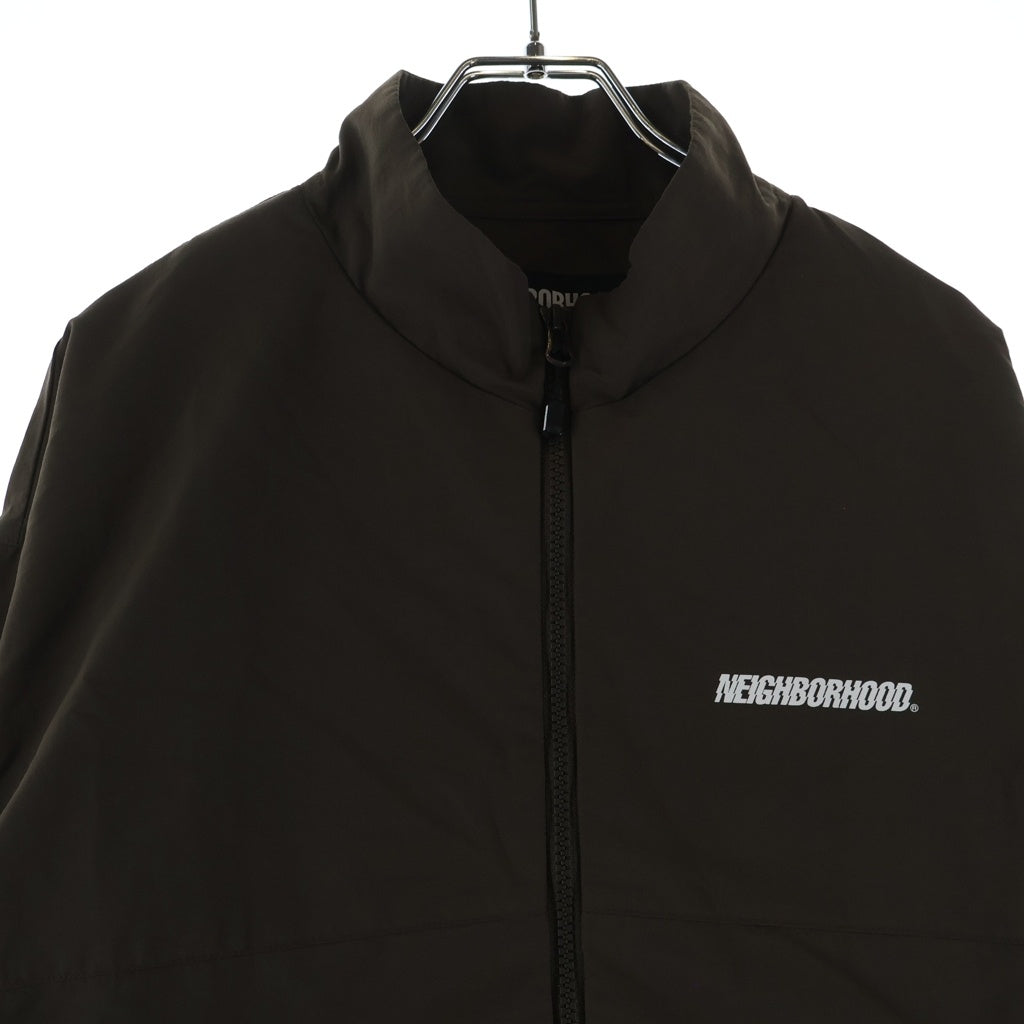 NEIGHBORHOOD(ネイバーフッド) 25AW TRACK JACKET ロゴプリント ナイロン トラックジャケット ブラウン 252TSNH-JKM06