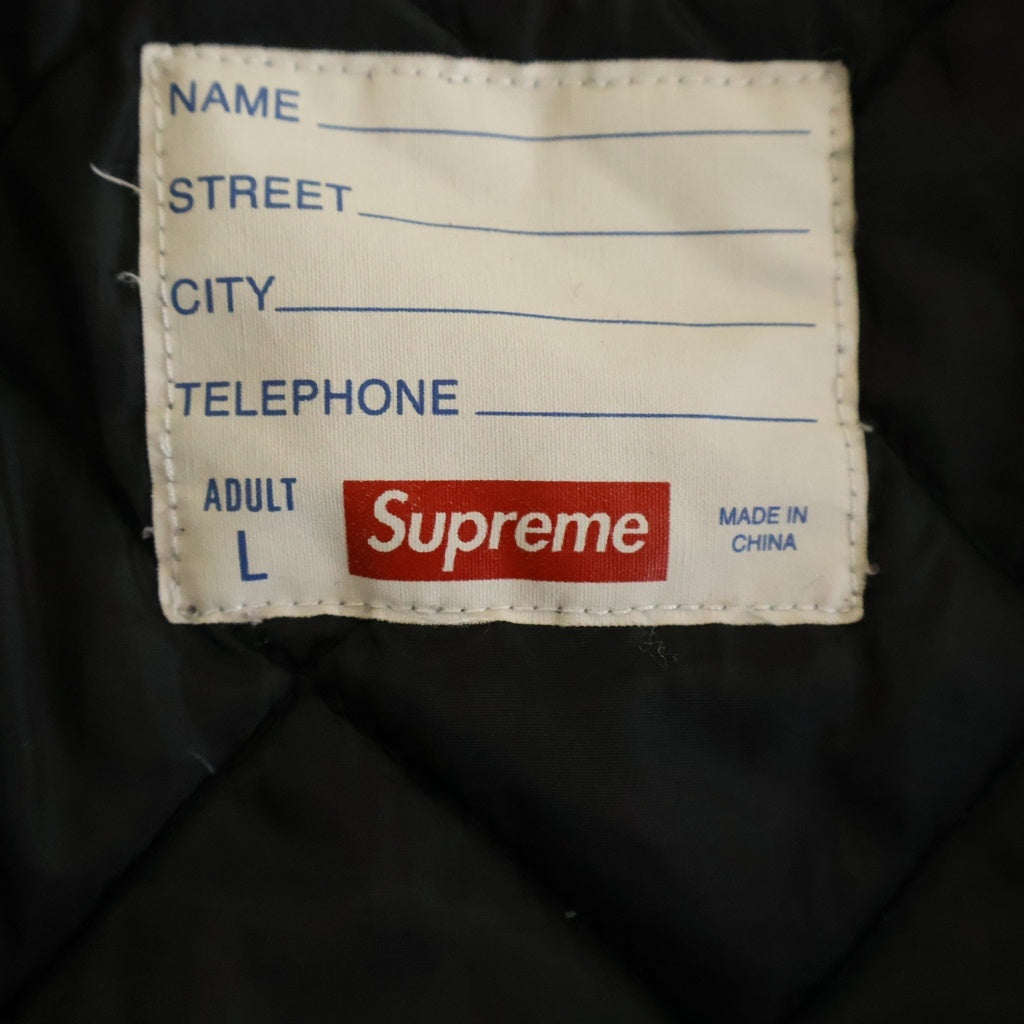 SUPREME(シュプリーム) 23SS Washed Knockout Denim Varsity Jacket ウォッシュド ノックアウト デニムバーシティジャケット スタジャン ブラック