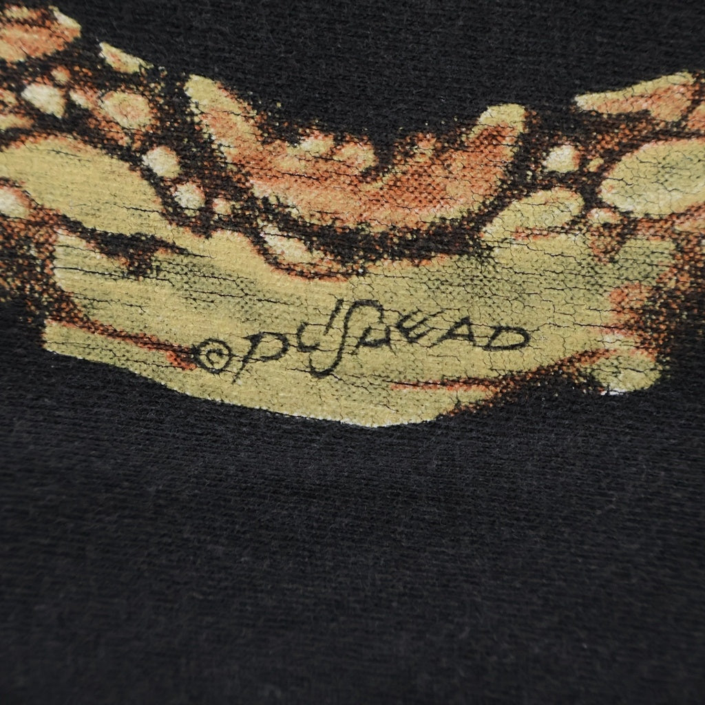 VINTAGE(ヴィンテージ) 90s VINTAGE METALLICA DON'T TREAD ON ME METALLICA TAG ヴィンテージ ドント トレッド オンミー メタリカ クルーネック半袖Tシャツ カットソー ブラック