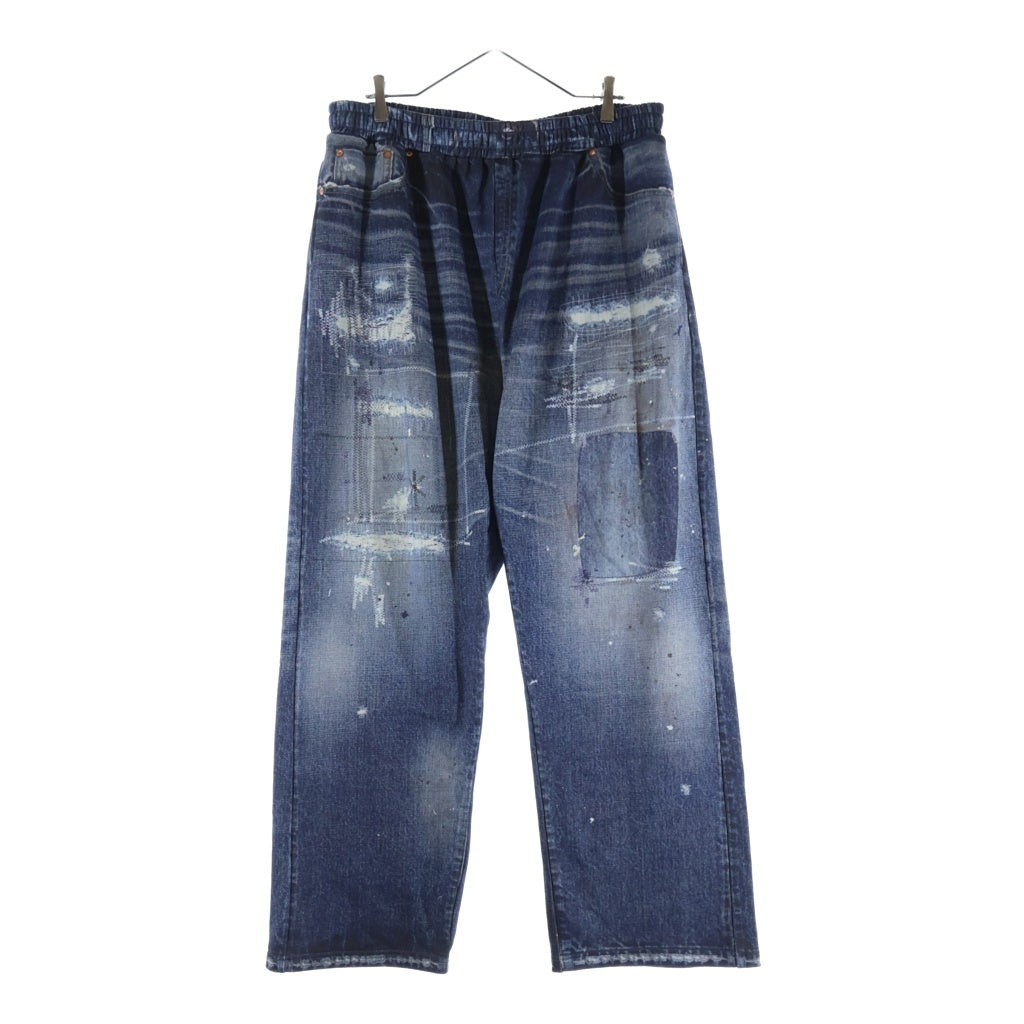 SAPEur(サプール) 5550XX SWEAT PANTS トロンプルイユスウェットパンツ ブルー A0025-001