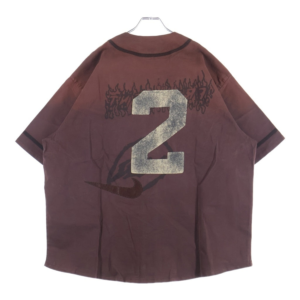 Cactus Jack(カクタスジャック) ×FRAGMENT ×NIKE TOKYO JACK RETRO BASEBALL JERSEY 東京ジャック レトロベースボール ジャージ半袖シャツ ブラウン ISTS-FD-NK-RC01