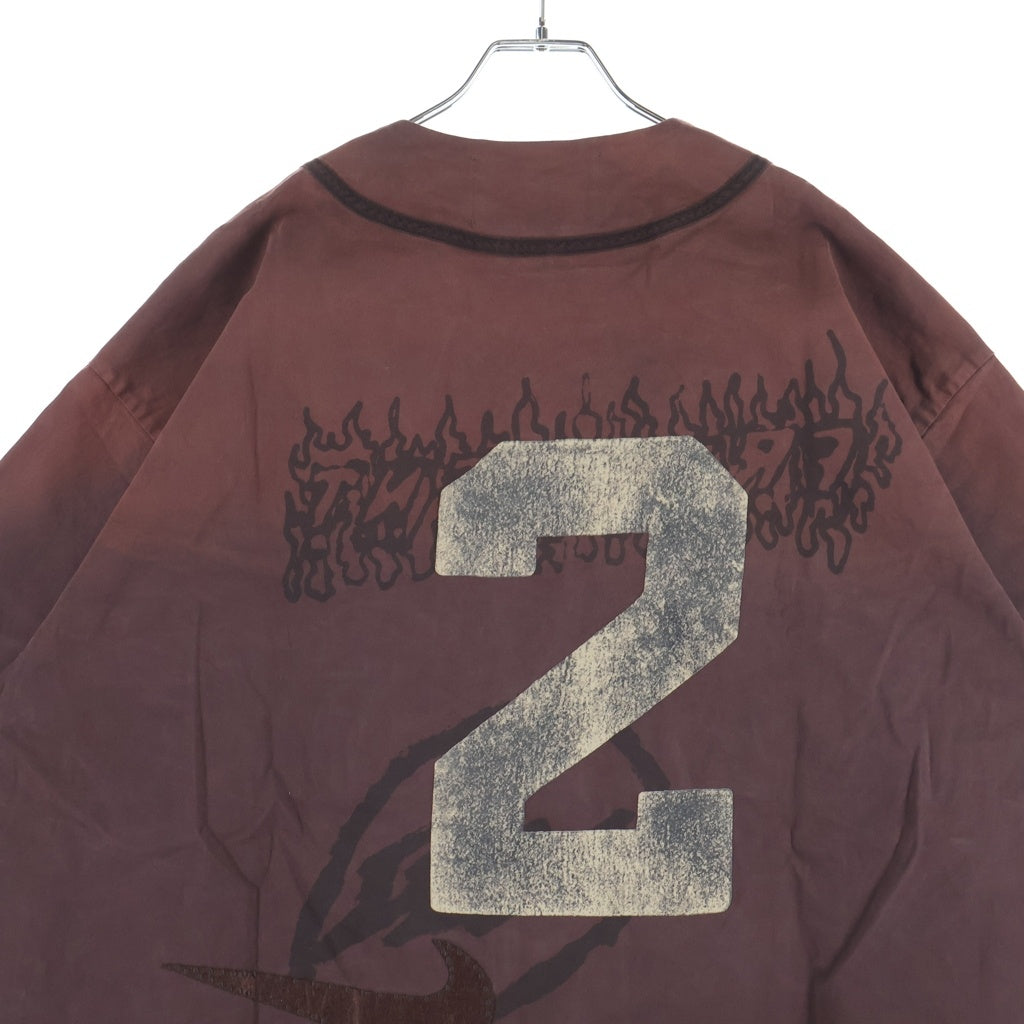 Cactus Jack(カクタスジャック) ×FRAGMENT ×NIKE TOKYO JACK RETRO BASEBALL JERSEY 東京ジャック レトロベースボール ジャージ半袖シャツ ブラウン ISTS-FD-NK-RC01