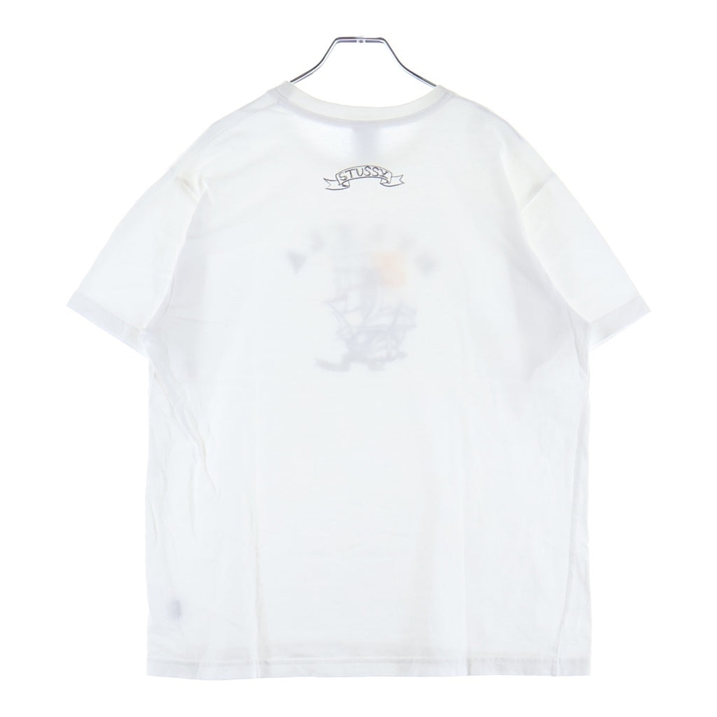 STUSSY(ステューシー) 90-00S RICHARD MULDER リチャードモルダー グラフィックプリント クルーネック半袖Tシャツ カットソー ホワイト