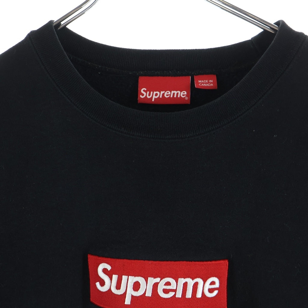 SUPREME(シュプリーム) 22AW Box Logo Crewneck Sweatshirt ボックスロゴ クルーネックプルオーバースウェットシャツ トレーナー ブラック