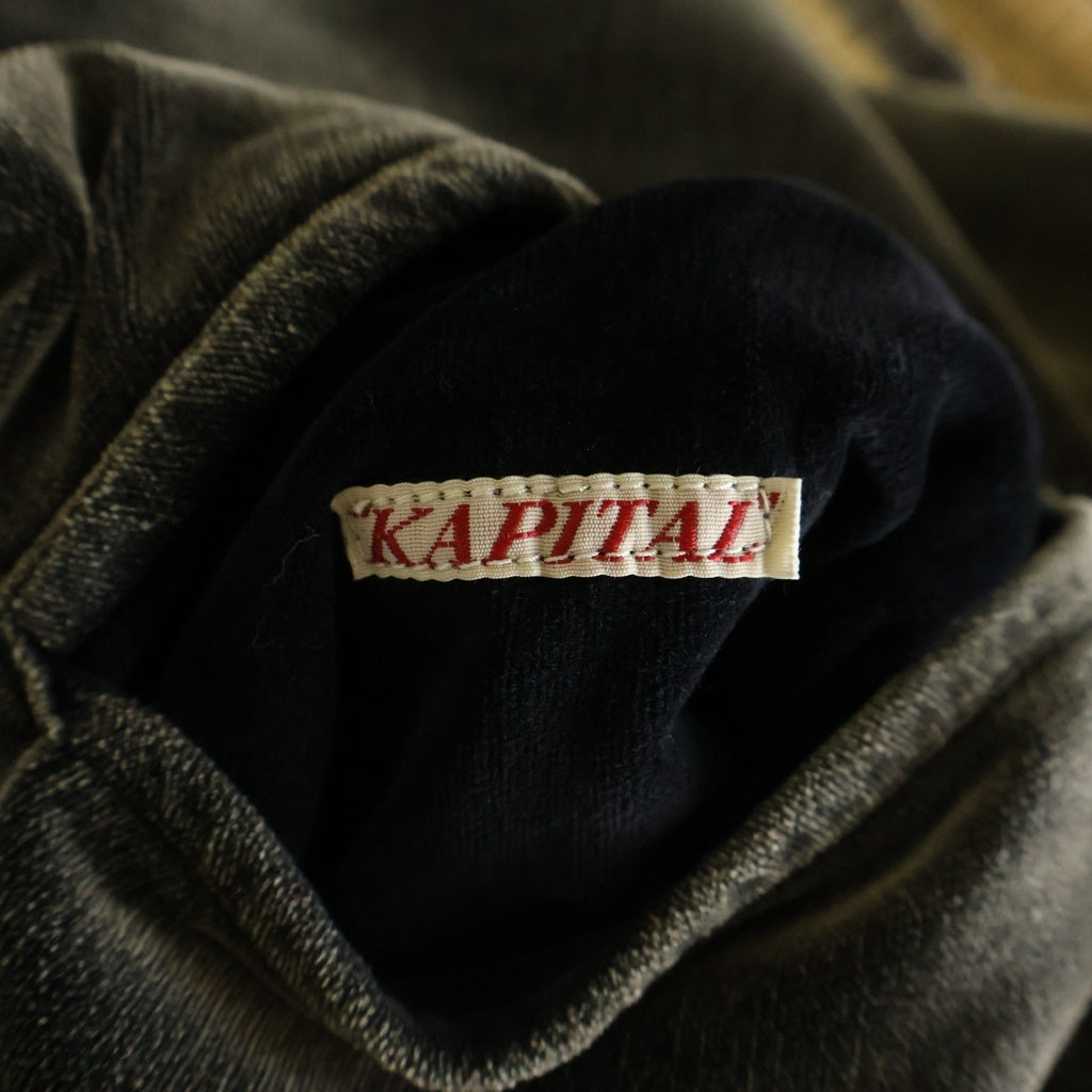 KAPITAL(キャピタル) KOUNTRY 百虎 別珍 ユーズド加工 リバーシブル スカベスト ブラウン