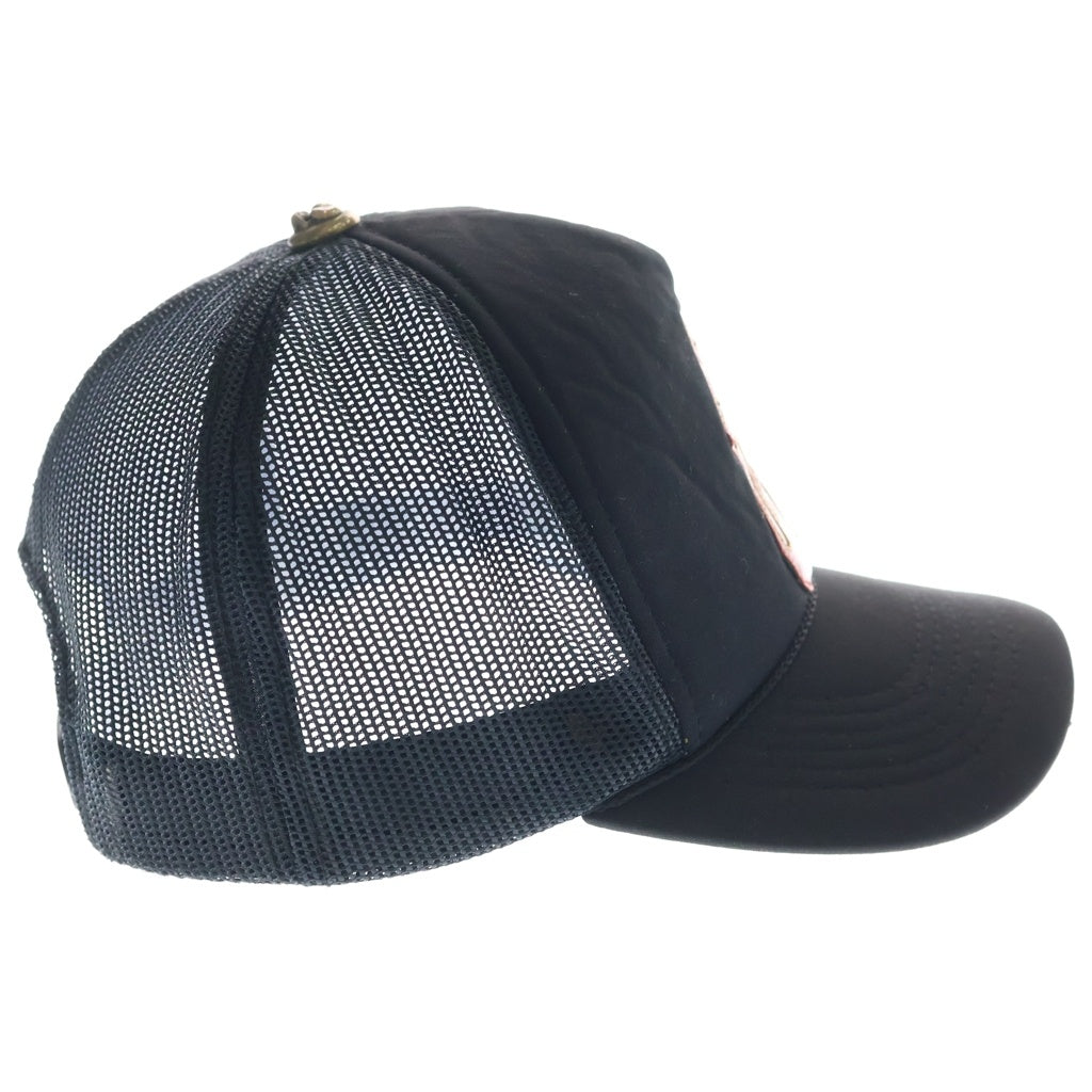 CHROME HEARTS(クロムハーツ) ×THE ROLLING STONES OLD TRUCKER CAP ローリングストーンズ オールド リップアンドタン クロスボール トラッカーキャップ 帽子 ブラック