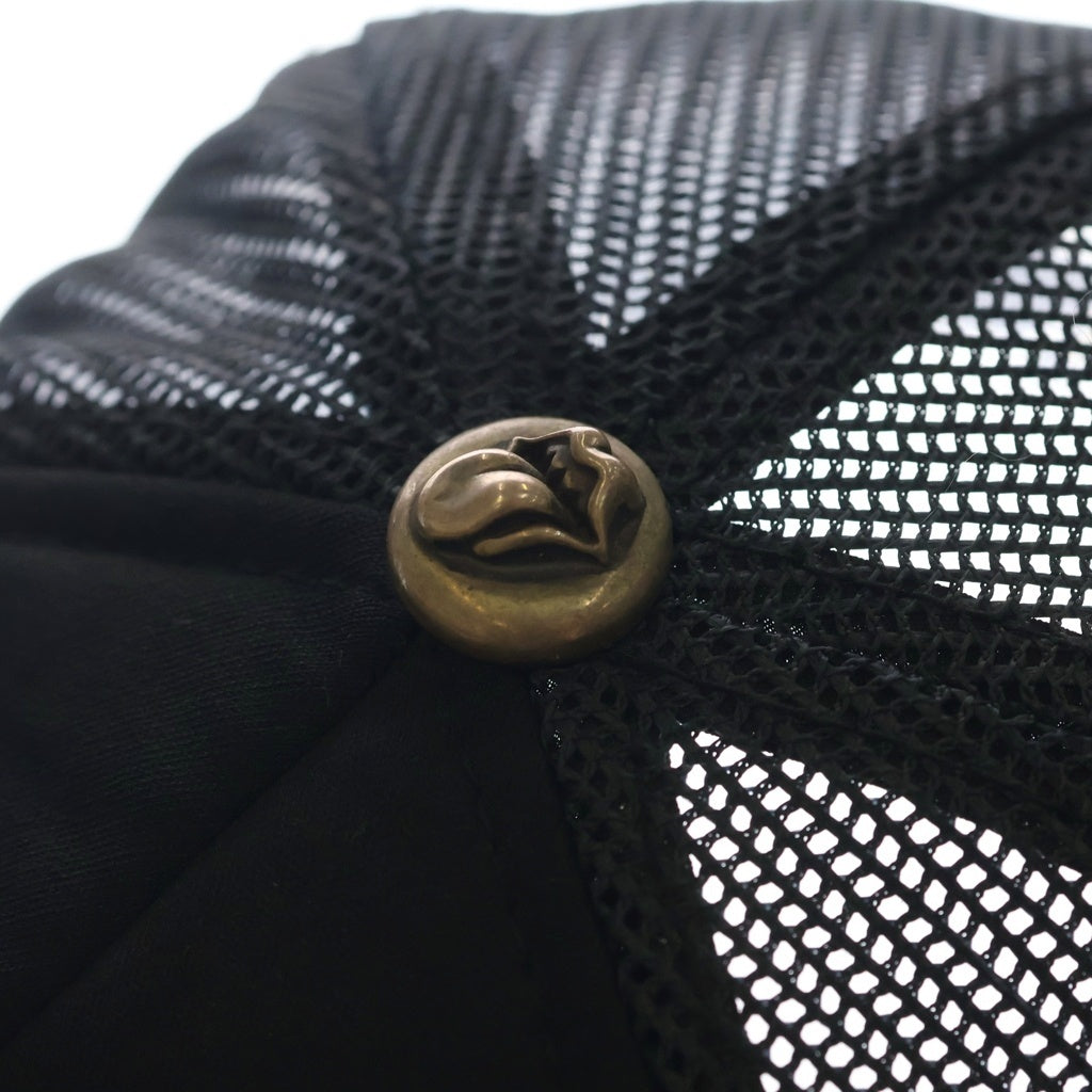CHROME HEARTS(クロムハーツ) ×THE ROLLING STONES OLD TRUCKER CAP ローリングストーンズ オールド リップアンドタン クロスボール トラッカーキャップ 帽子 ブラック