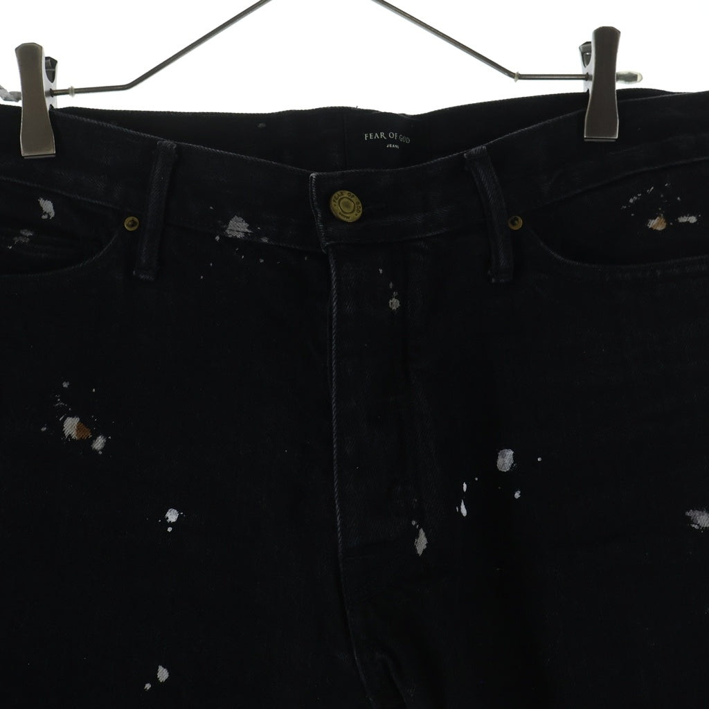 FEAR OF GOD(フィアオブゴッド) Bleach Selvedge Romper Denim ブリーチ セルビッジロンパー スキニーデニムパンツ ブラック 5C-17-SDVJ