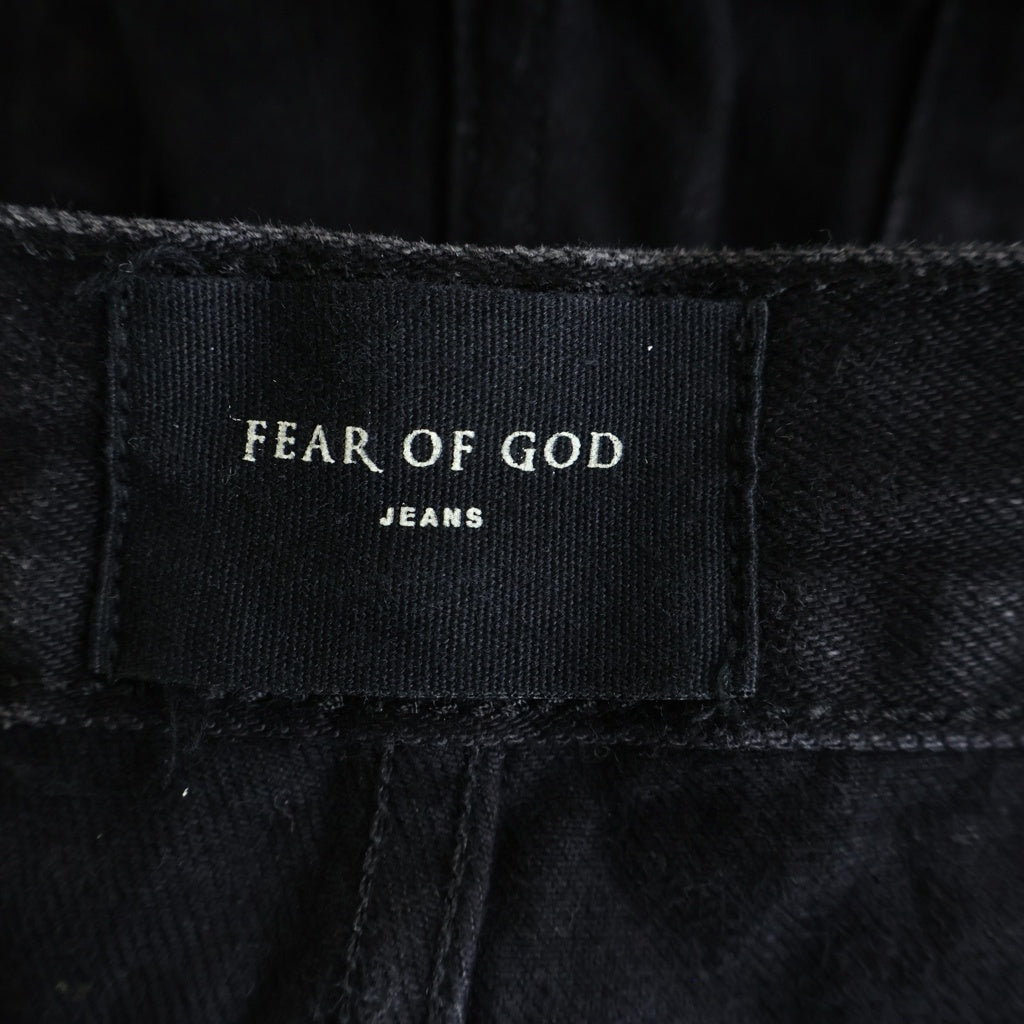 FEAR OF GOD(フィアオブゴッド) Bleach Selvedge Romper Denim ブリーチ セルビッジロンパー スキニーデニムパンツ ブラック 5C-17-SDVJ