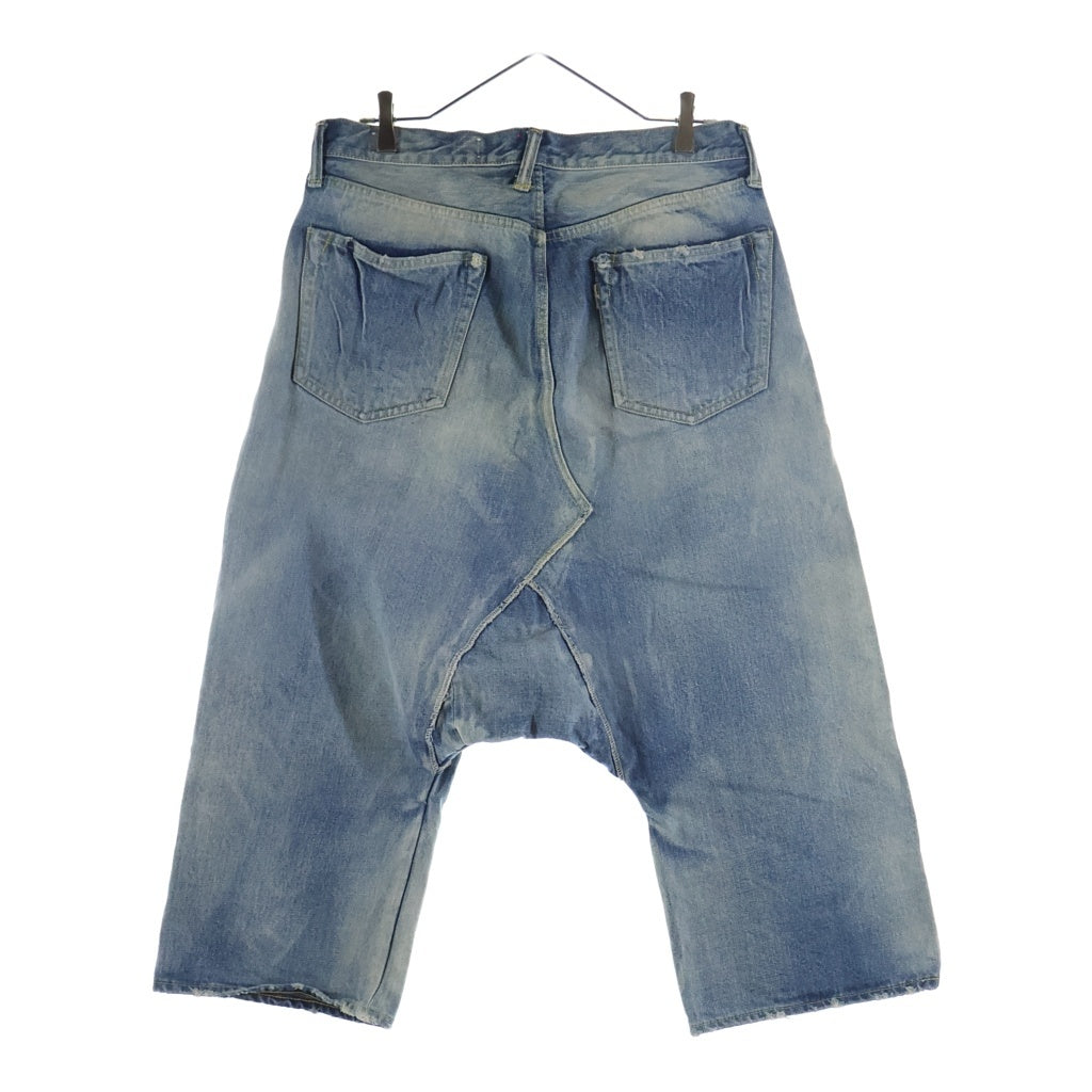 KAPITAL(キャピタル) DEFORMED SAROUEL DENIM SHORT スタッズ サルエル デニムショートパンツ インディゴ