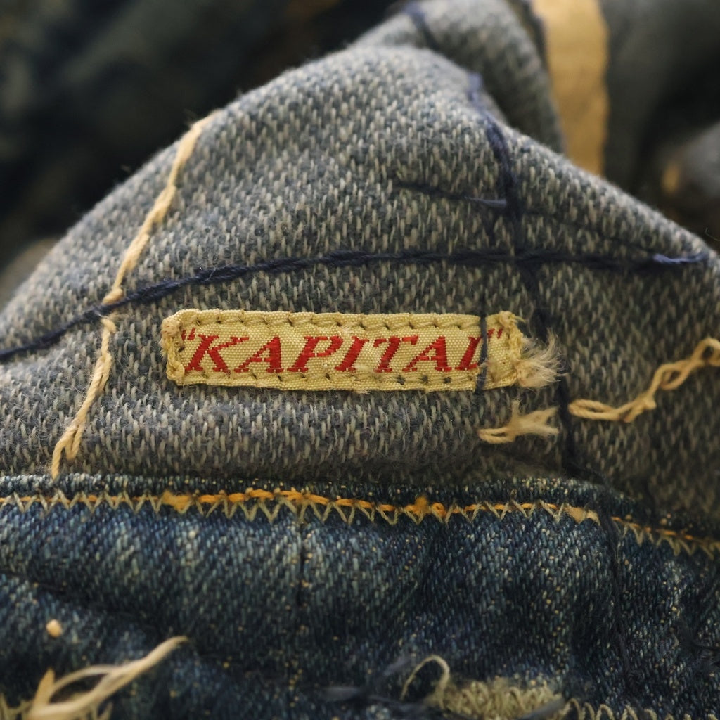 KAPITAL(キャピタル) BORO ボロ パッチワーク デニムバケットハット 帽子 インディゴ
