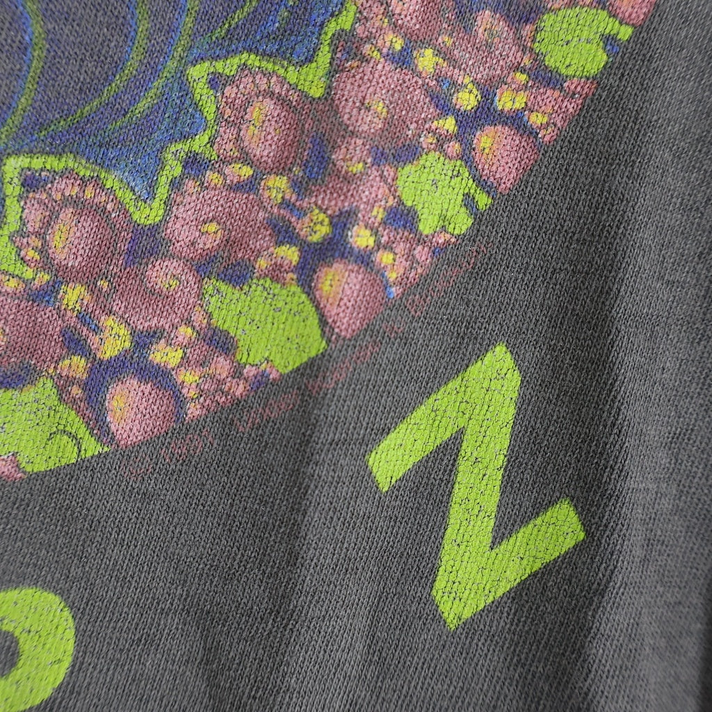 VINTAGE(ヴィンテージ) 90S VINTAGE LOLLAPALOOZA 1991 ヴィンテージ ロラパルーザ ツアー 両面プリントTシャツ 半袖クルーネックカットソー ブラック