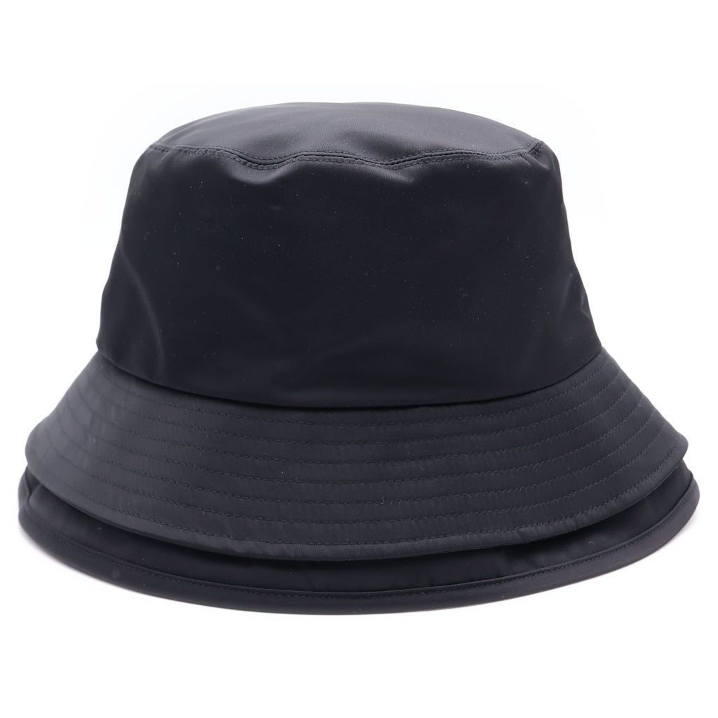 Sacai(サカイ) 23SS NYLON TWILL DOUBLE BRIM HAT ナイロンツイル ダブルブリム バケットハット 帽子 ブラック 23-559S