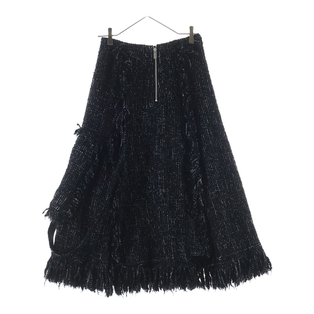 Sacai(サカイ) 23AW TWEED SKIRT ツウィード ロングスカート ブラック 23-07004 レディース
