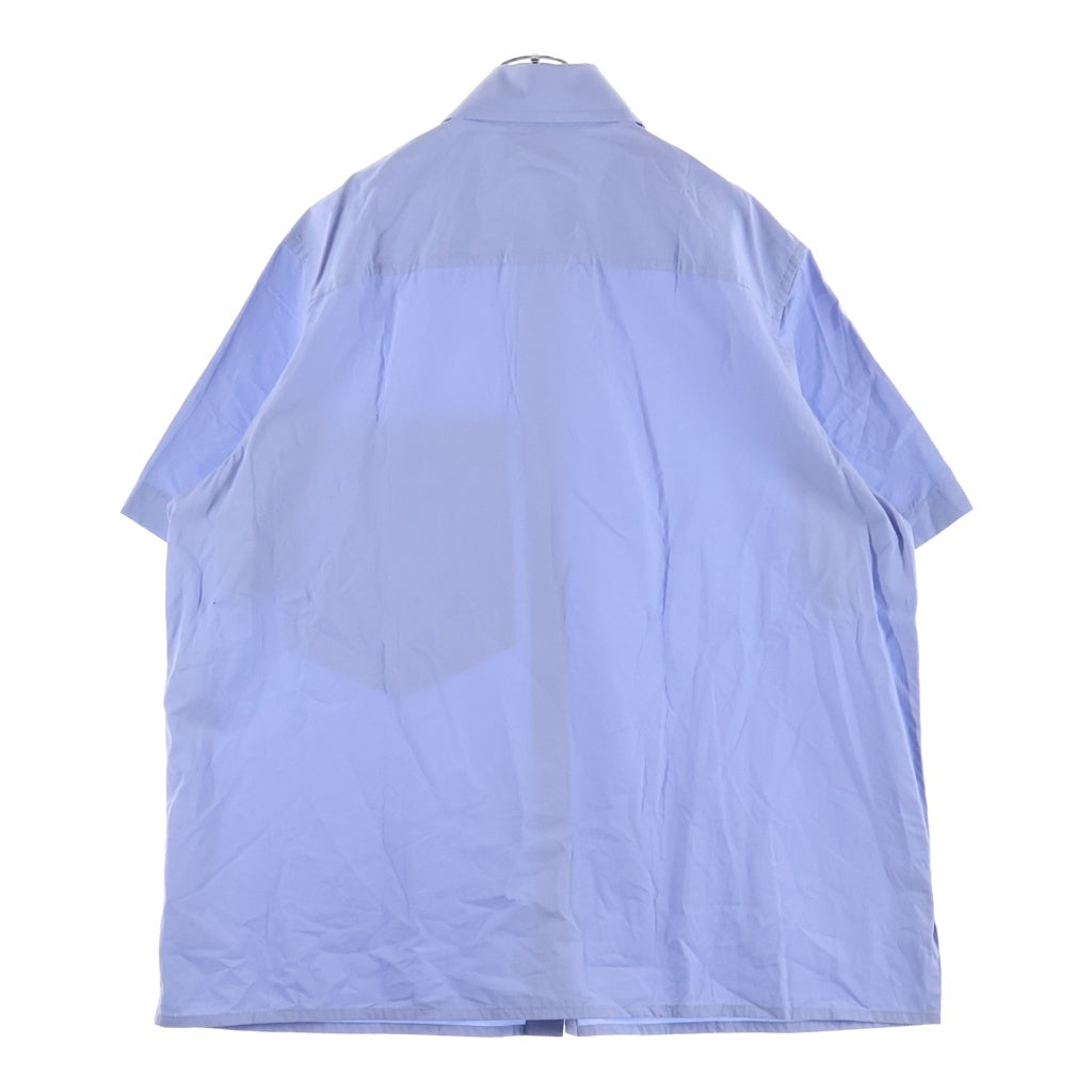 GUCCI(グッチ) 24SS Embroidered Shirt ロゴエンブロイダリー オーバーサイズ 半袖シャツ ブルー 769558 ZAJP1