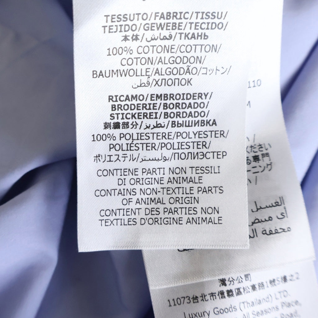 GUCCI(グッチ) 24SS Embroidered Shirt ロゴエンブロイダリー オーバーサイズ 半袖シャツ ブルー 769558 ZAJP1