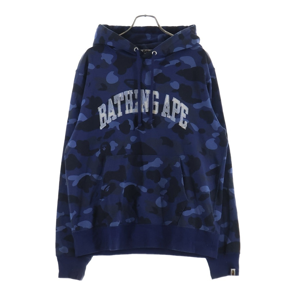 A BATHING APE(アベイシングエイプ) COLOR CAMO PULLOVER HOODIE カラー カモ プルオーバースウェットパーカー フーディー ブルー 001PPK801011M