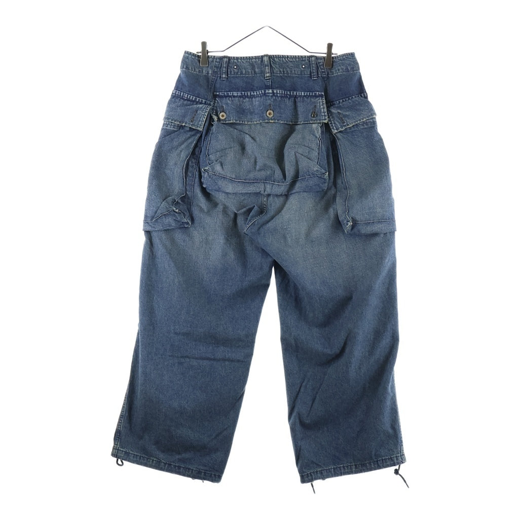 NO BRAND(ノーブランド) HERILL/ヘリル Nepdenim M44 Trousers ワイドデニムパンツ カーゴパンツ インディゴ