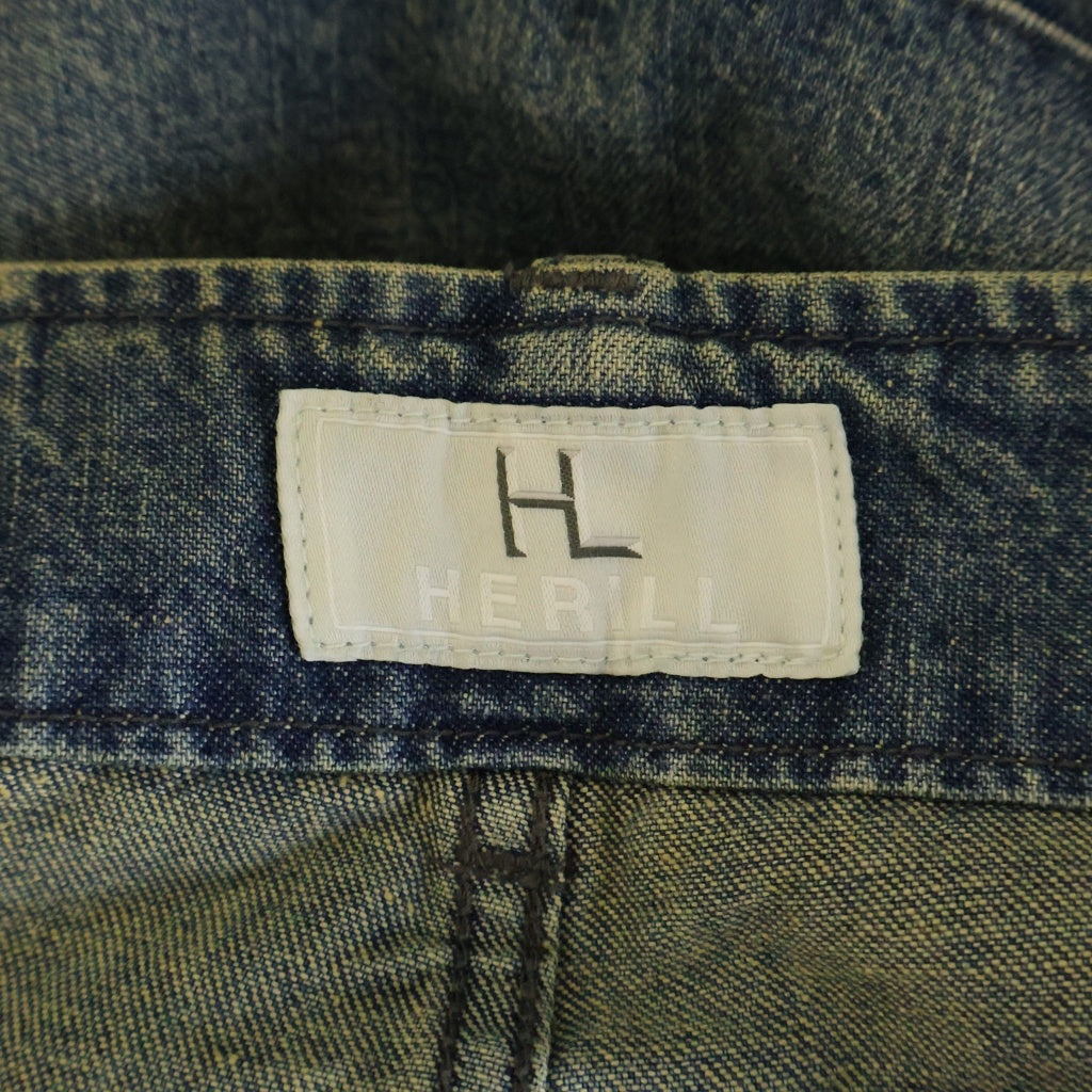 NO BRAND(ノーブランド) HERILL/ヘリル Nepdenim M44 Trousers ワイドデニムパンツ カーゴパンツ インディゴ
