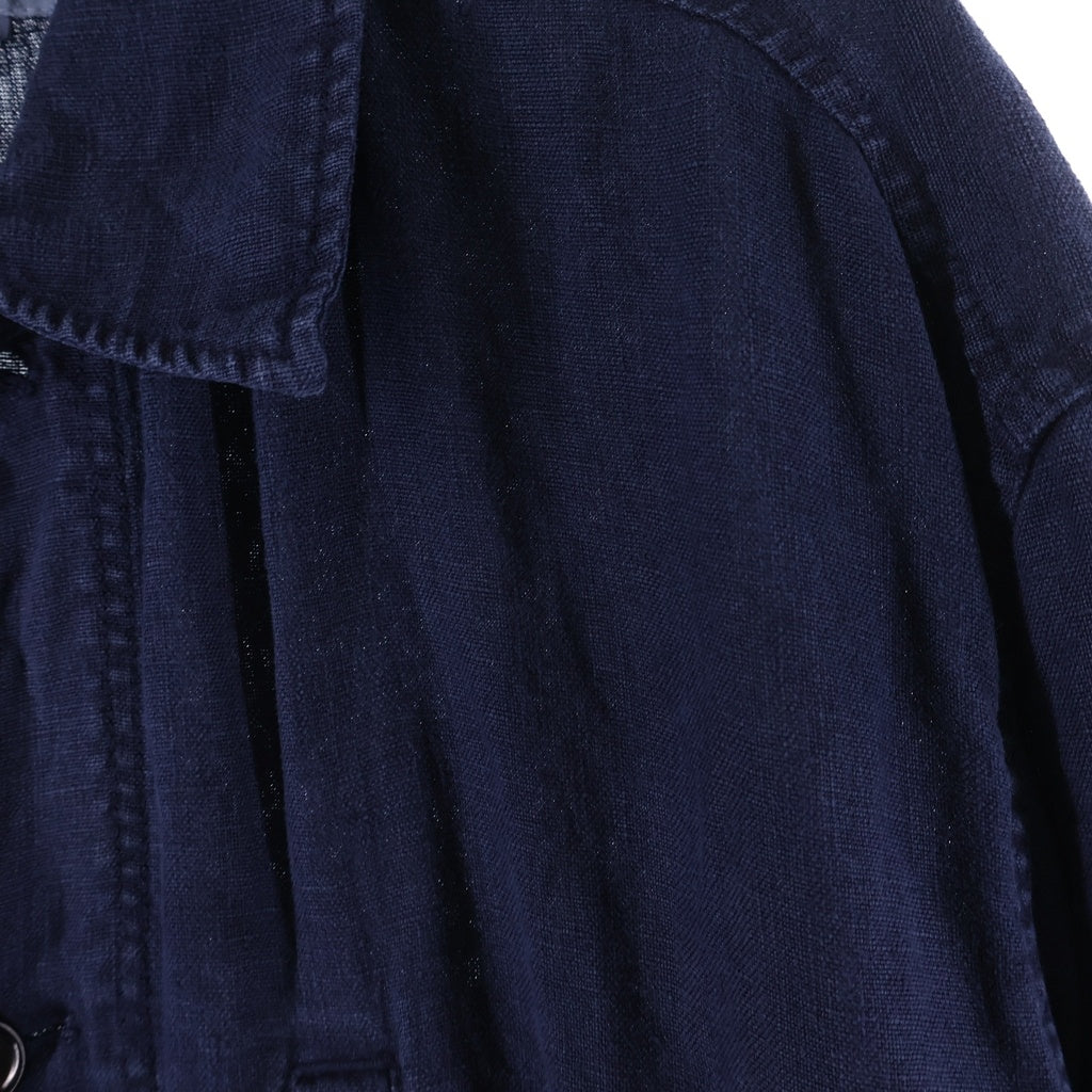 anachronorm(アナクローム) SULFUR DYED LINEN UTILITY JACKET 硫化染めリネン ユーティリティジャケット ネイビー