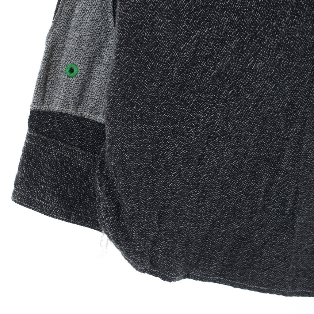 KAPITAL(キャピタル) GRANDRELLE 2TONES BONE PATCH VENTILATOR WORKSHIRT ボーンワークシャツ ブラック