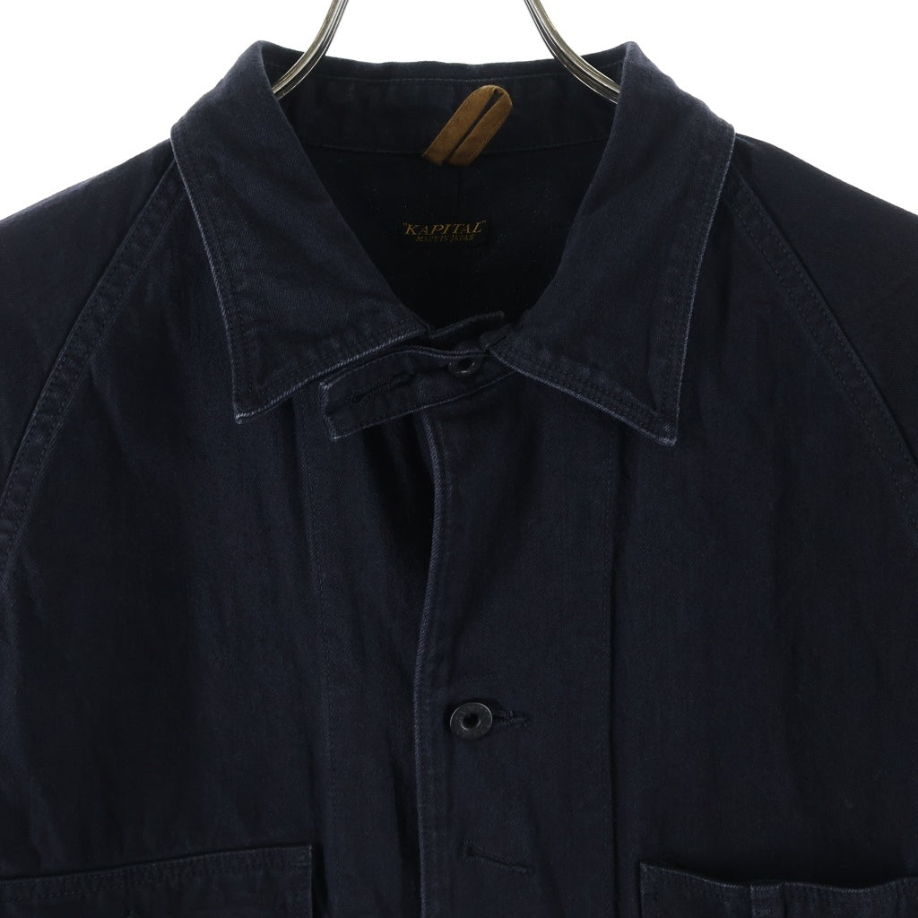 KAPITAL(キャピタル) 10oz Denim Cactus Coverall Jacket デニムカバーオール ブラック