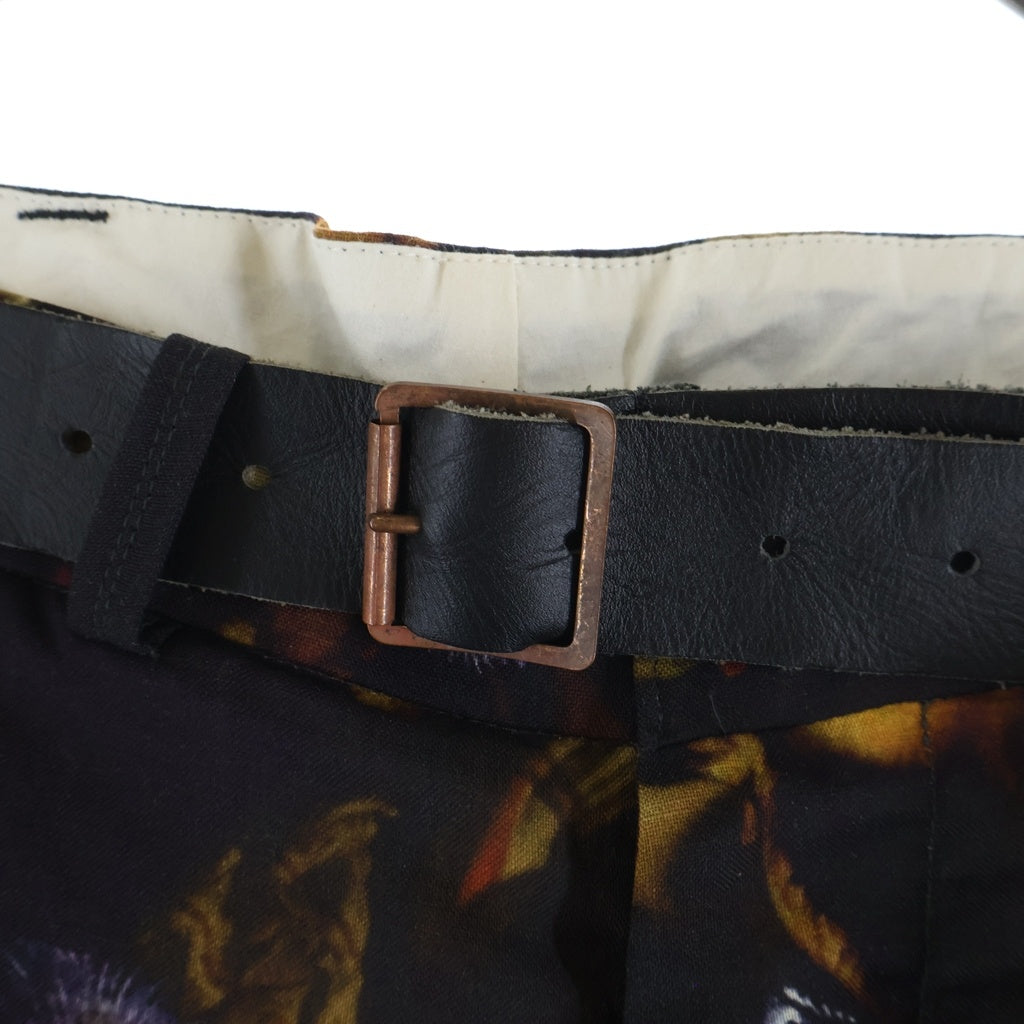 Paul Harnden(ポールハーデン) Belt Short 総柄 ベルトショーツ パンツ ブラック